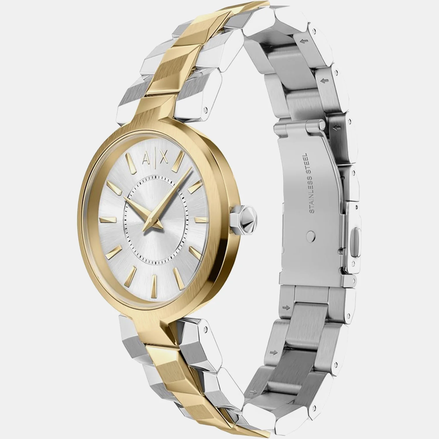 Women Quartz Silver Dial Analog Stainless Steel Watch AX4406 - Image 3