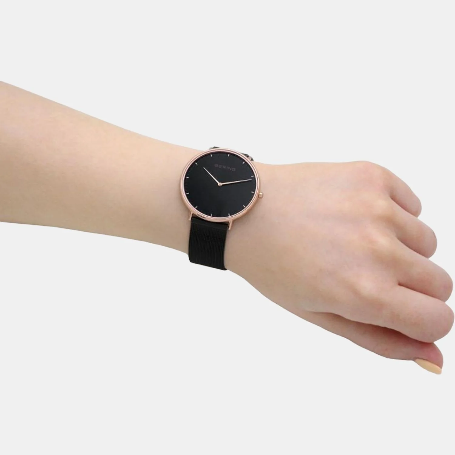 Unisex Black Analog Stainless Steel Watch 15739-166 - Image 6