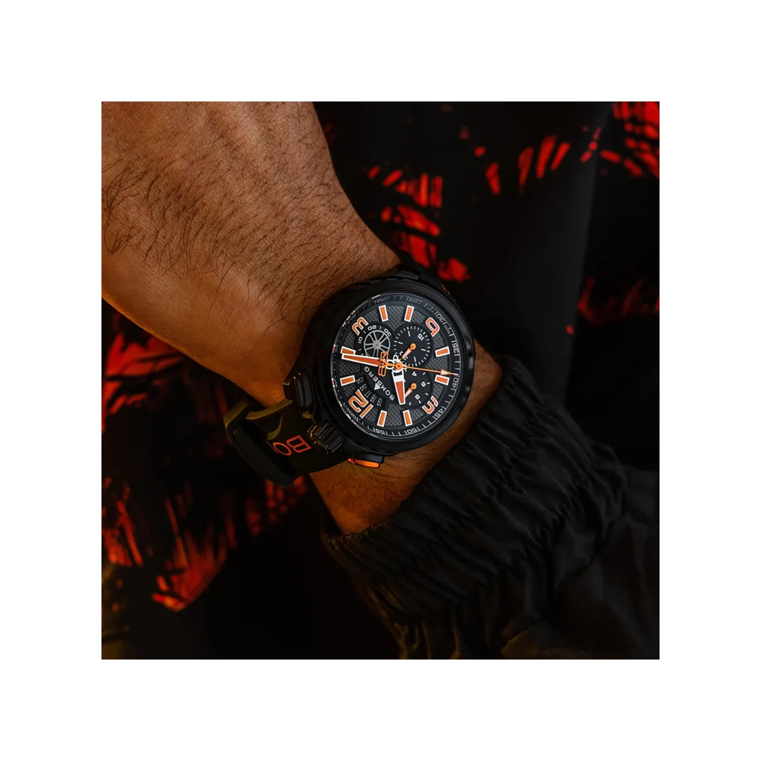 Heritage Men Quartz Grey Dial Chronograph Silicone Watch BS45CHPBA.064-6.12 - Image 4