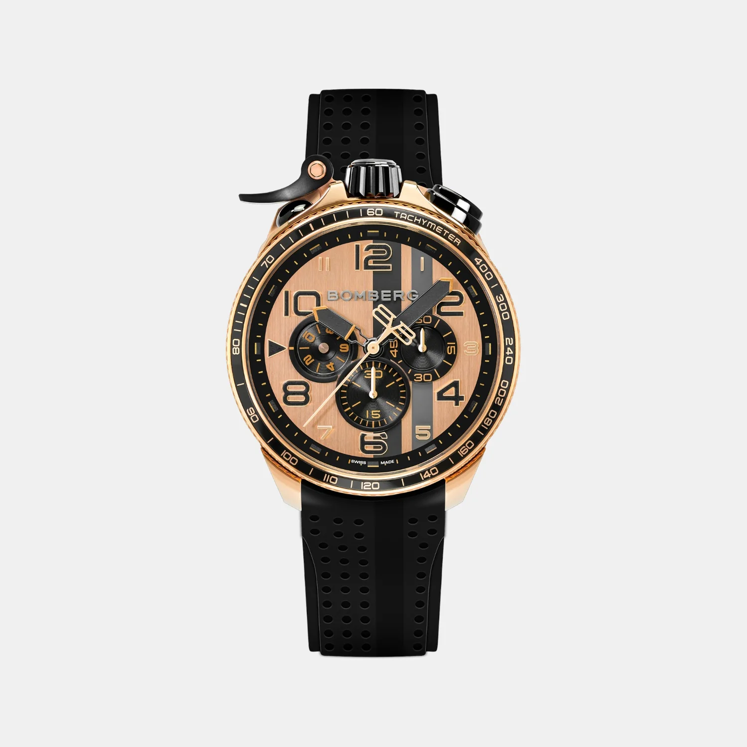 Racing Legacy Men Quartz Gold Dial Chronograph Silicone Watch BS45CHPG.059-19.12 - Image 2