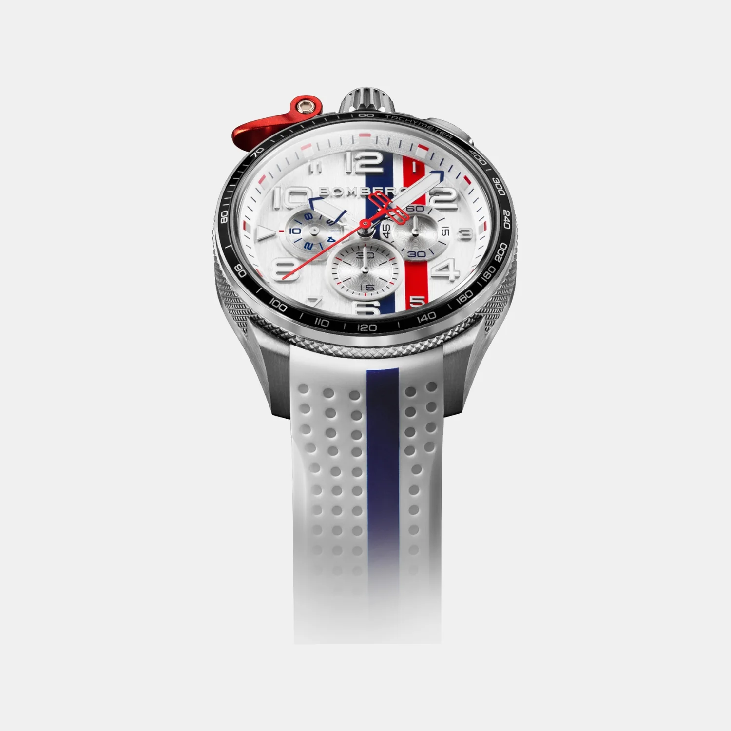 Racing Legacy Men Quartz White Dial Chronograph Silicone Watch BS45CHSP.059-4.10 - Image 4