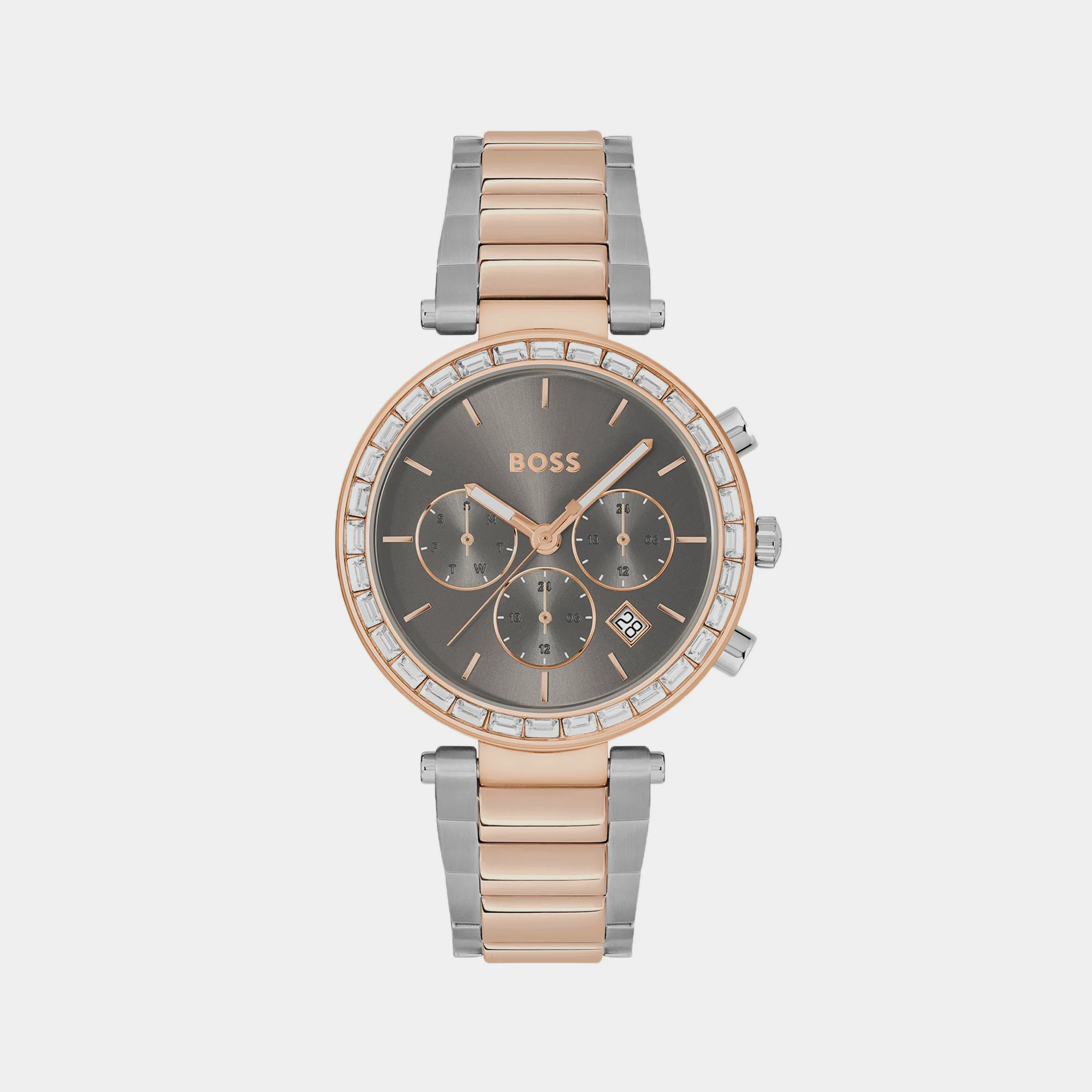 Andra Women Quartz Grey Dial Chronograph Stainless Steel Watch 1502690