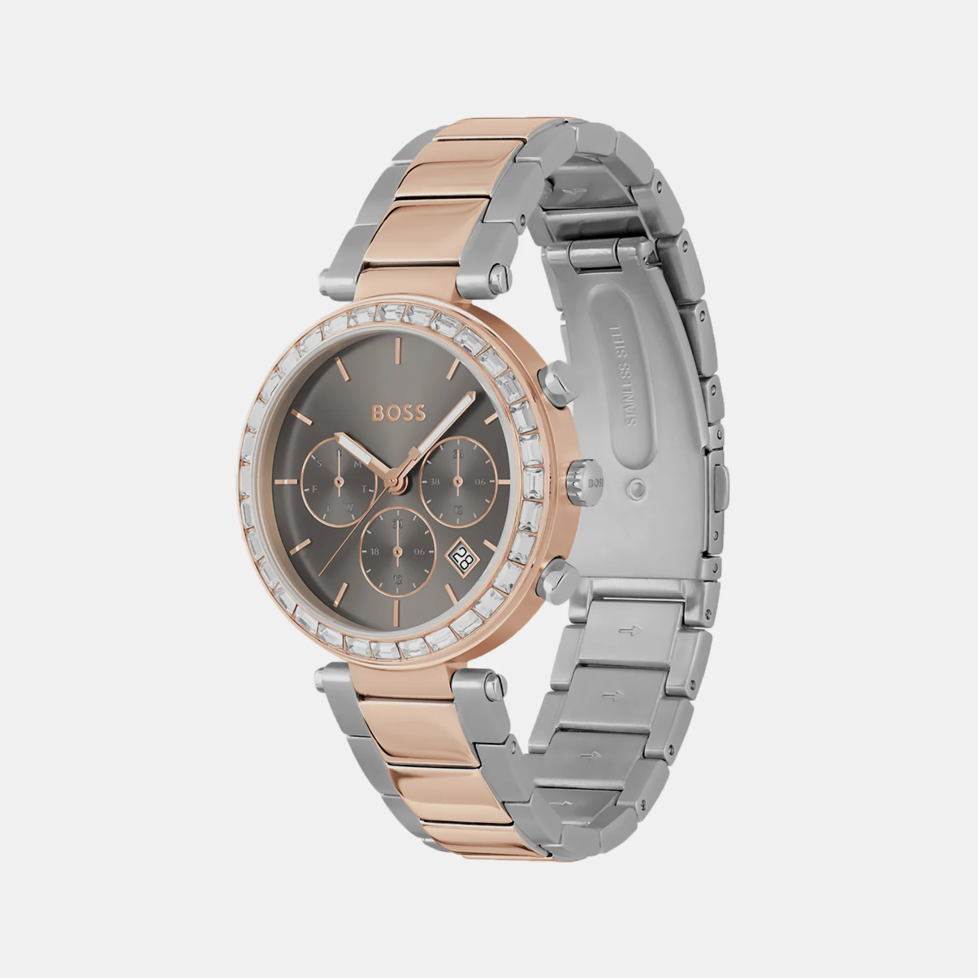 Andra Women Quartz Grey Dial Chronograph Stainless Steel Watch 1502690 - Image 2