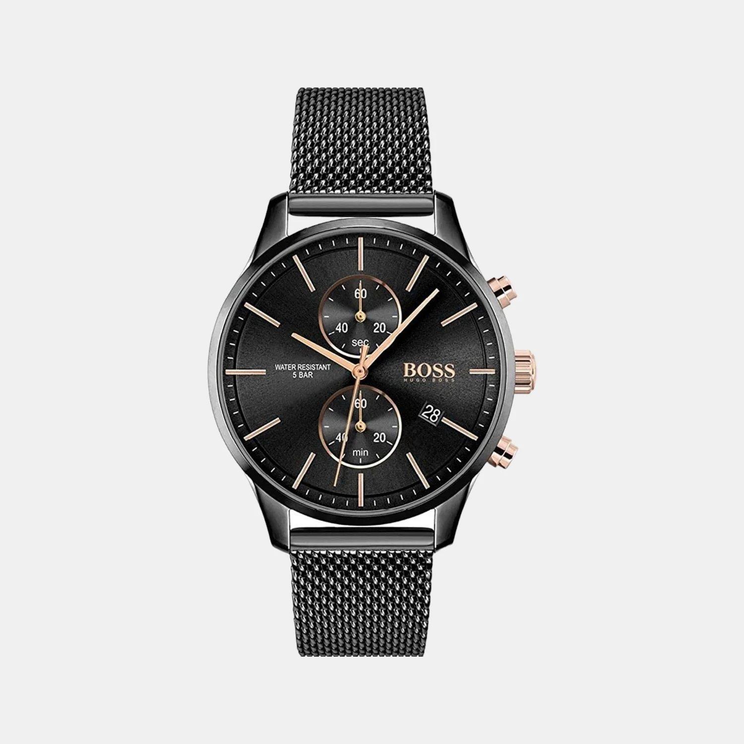 Associate Men Quartz Black Dial Chronograph Stainless Steel Watch 1513811