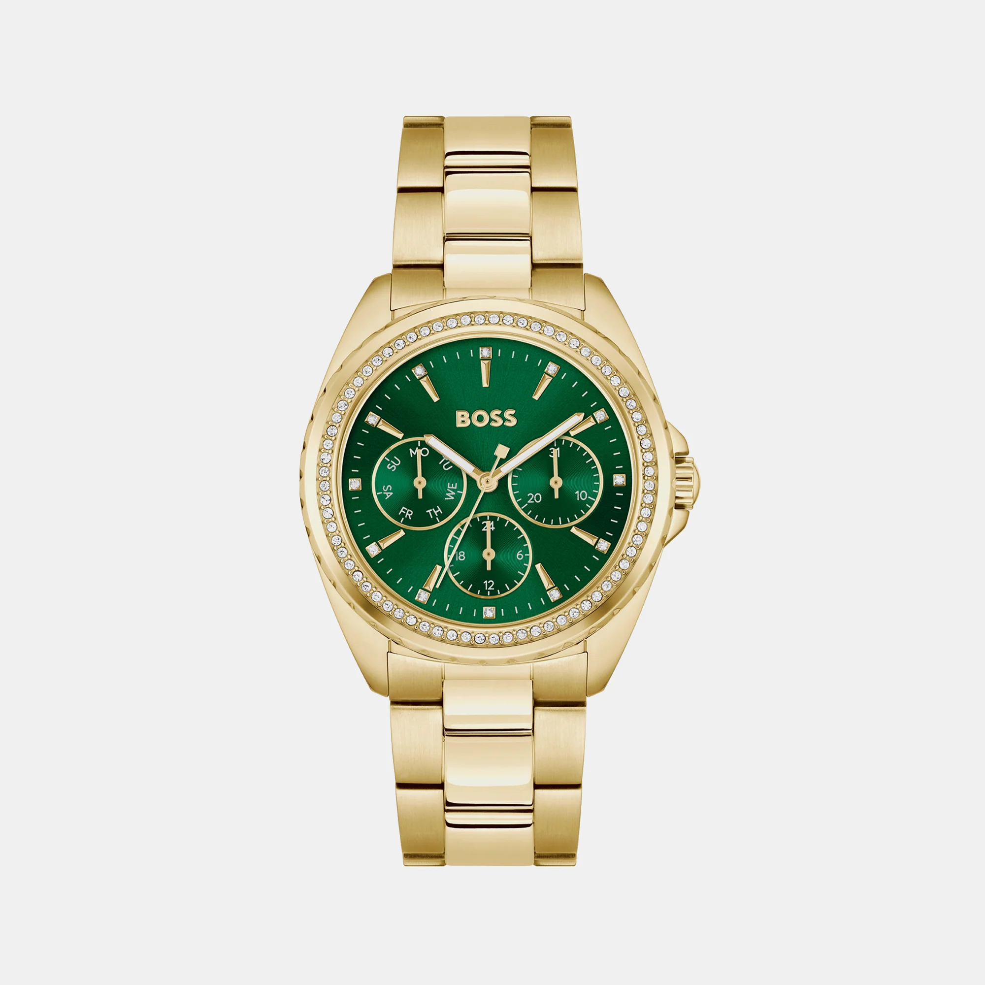 Atea Women Quartz Green Dial Chronograph Stainless Steel Watch 1502714 - Image 2