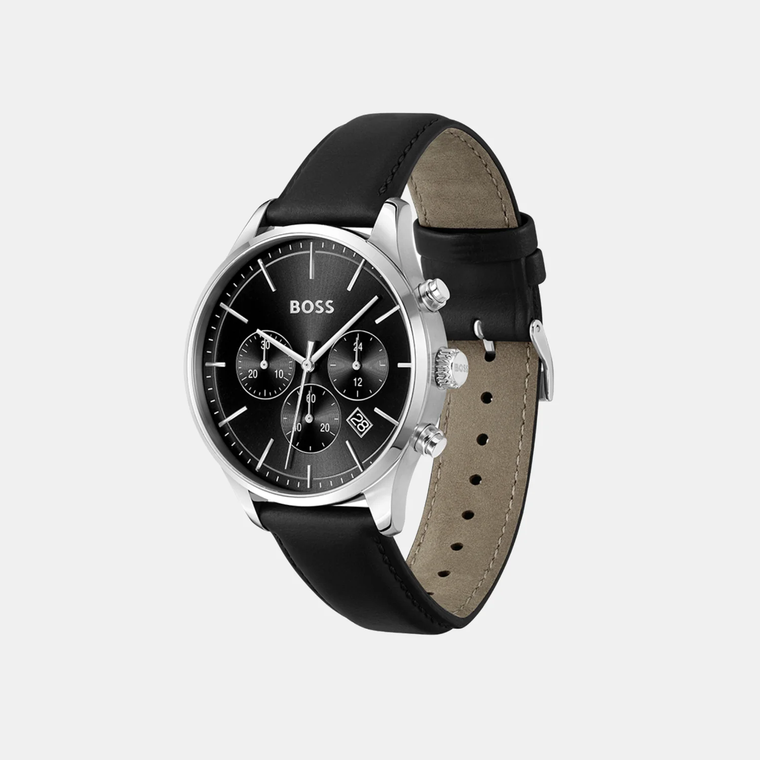 Avery Men Quartz Black Dial Chronograph Leather Watch 1514211 - Image 2