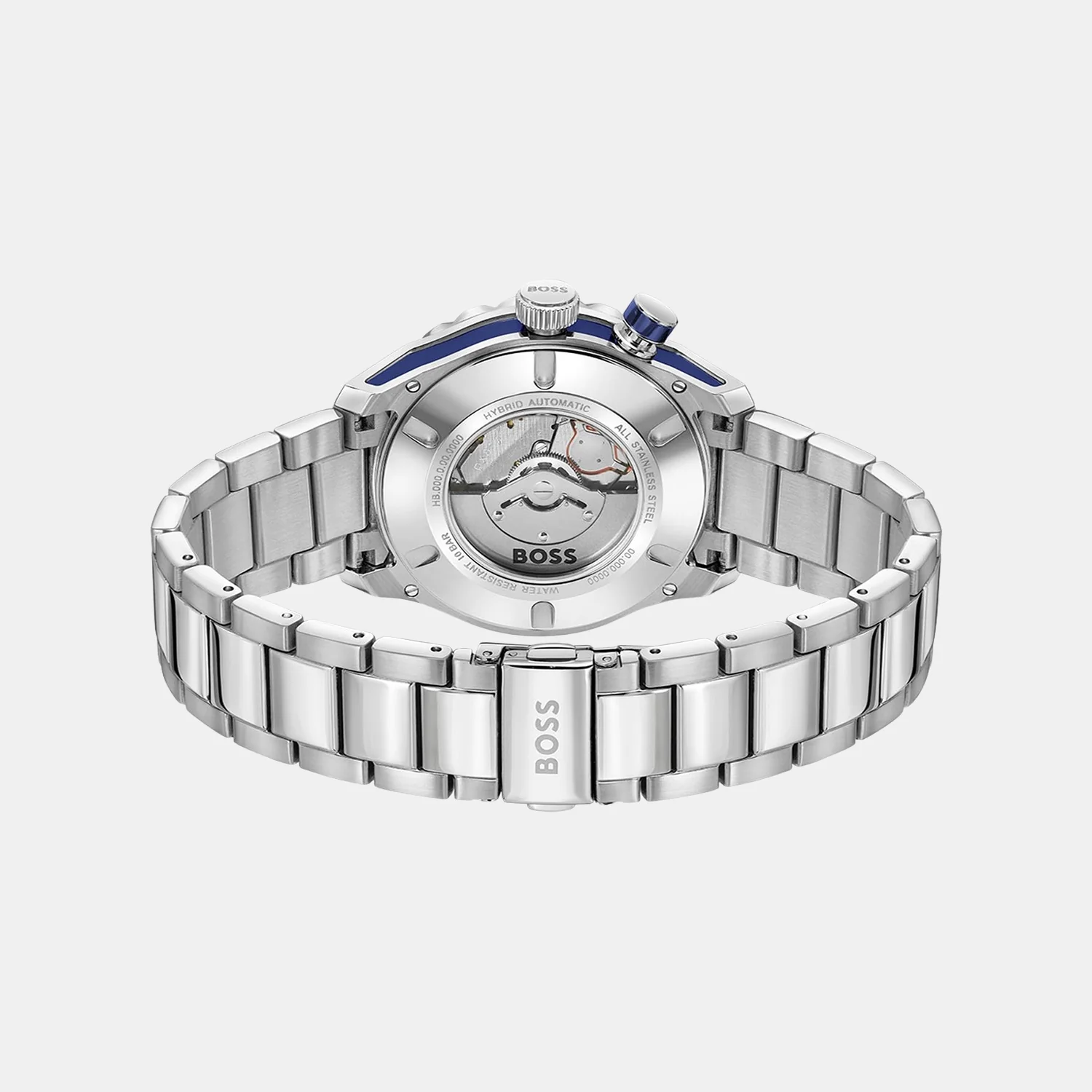 Bossmatic Men Automatic Blue Dial Analog Stainless Steel Watch 1514177 - Image 4
