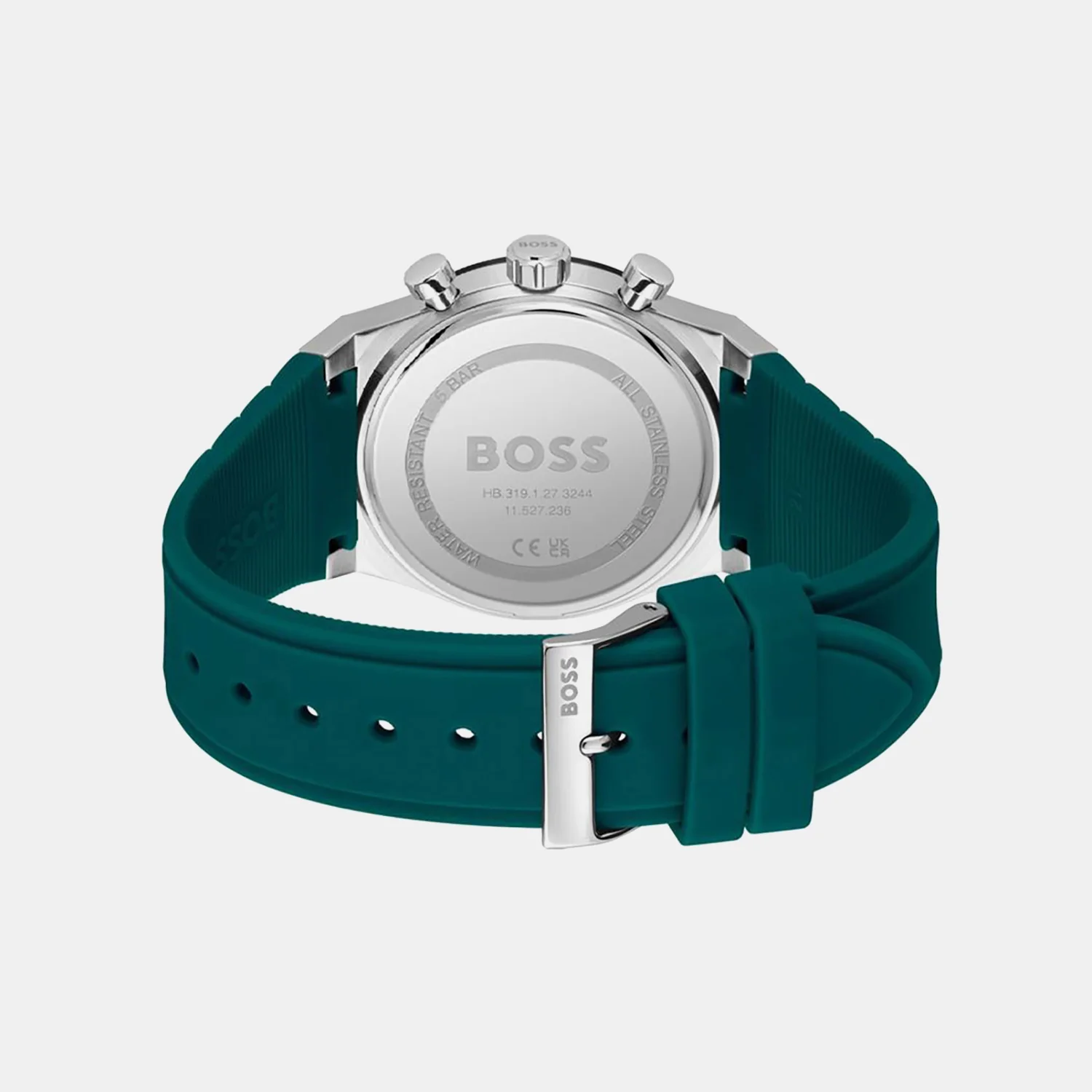 Candor Chrono Men Quartz Green Dial Chronograph Silicone Watch 1514244 - Image 4