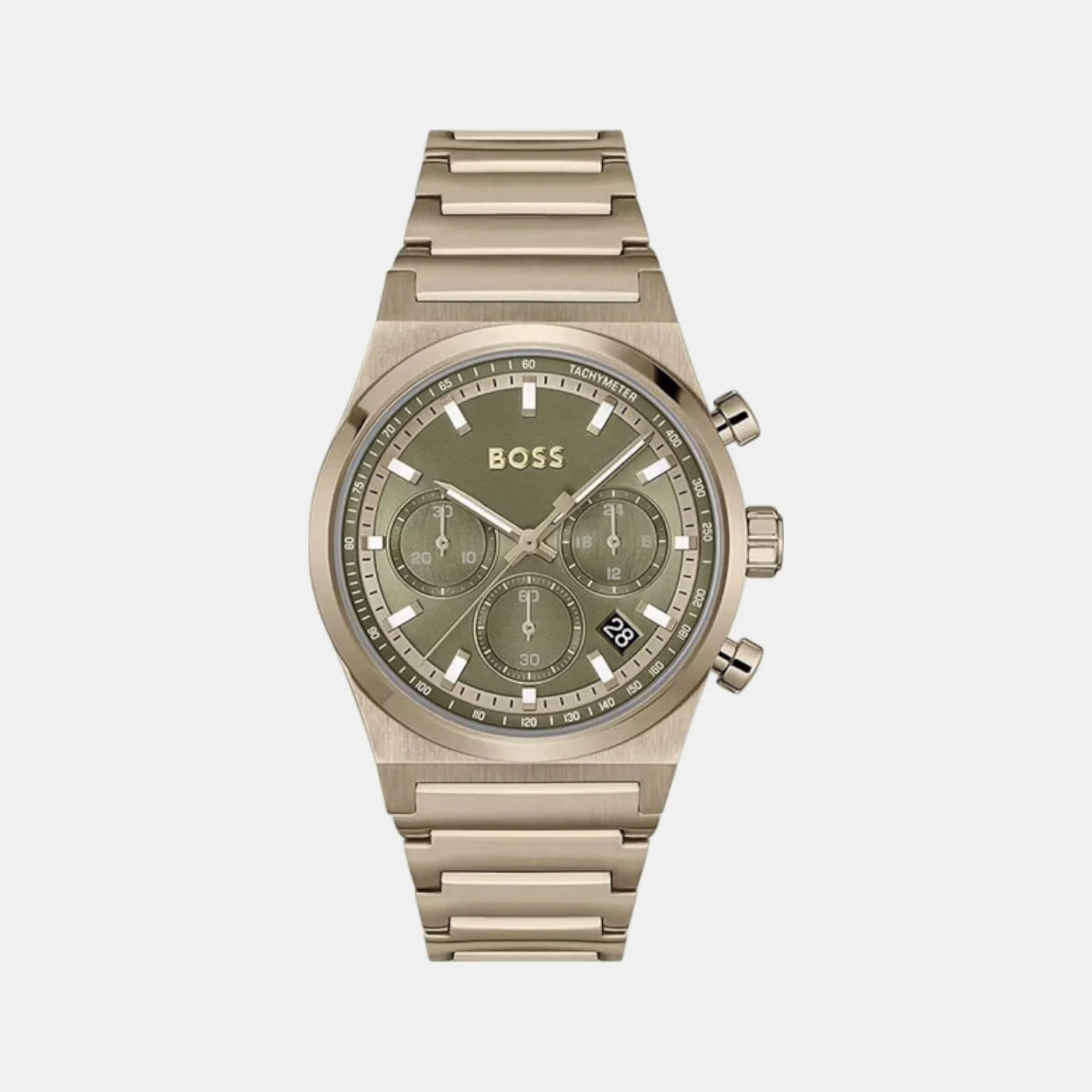 Candor Chrono Men Quartz Olive Green Dial Chronograph Stainless Steel Watch 1514222 - Image 5