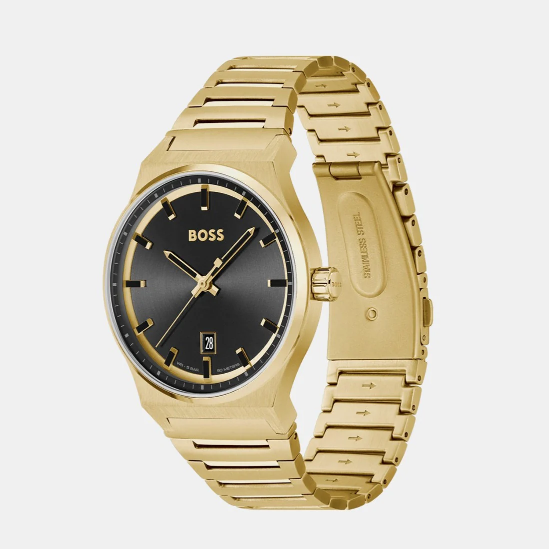 Candor Men Quartz Black Dial Analog Stainless Steel Watch 1514077 - Image 3