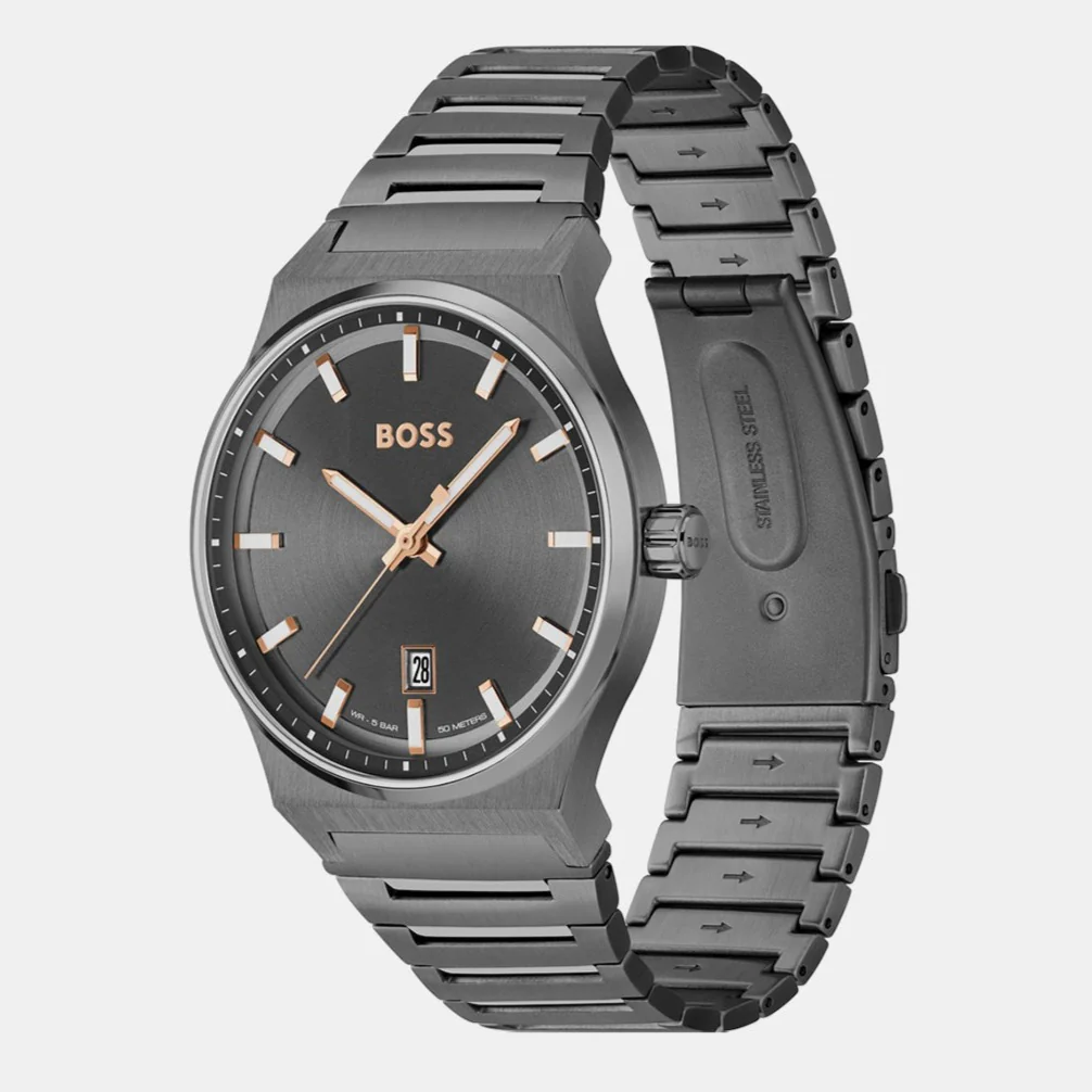 Candor Men Quartz Grey Dial Analog Stainless Steel Watch 1514078 - Image 3