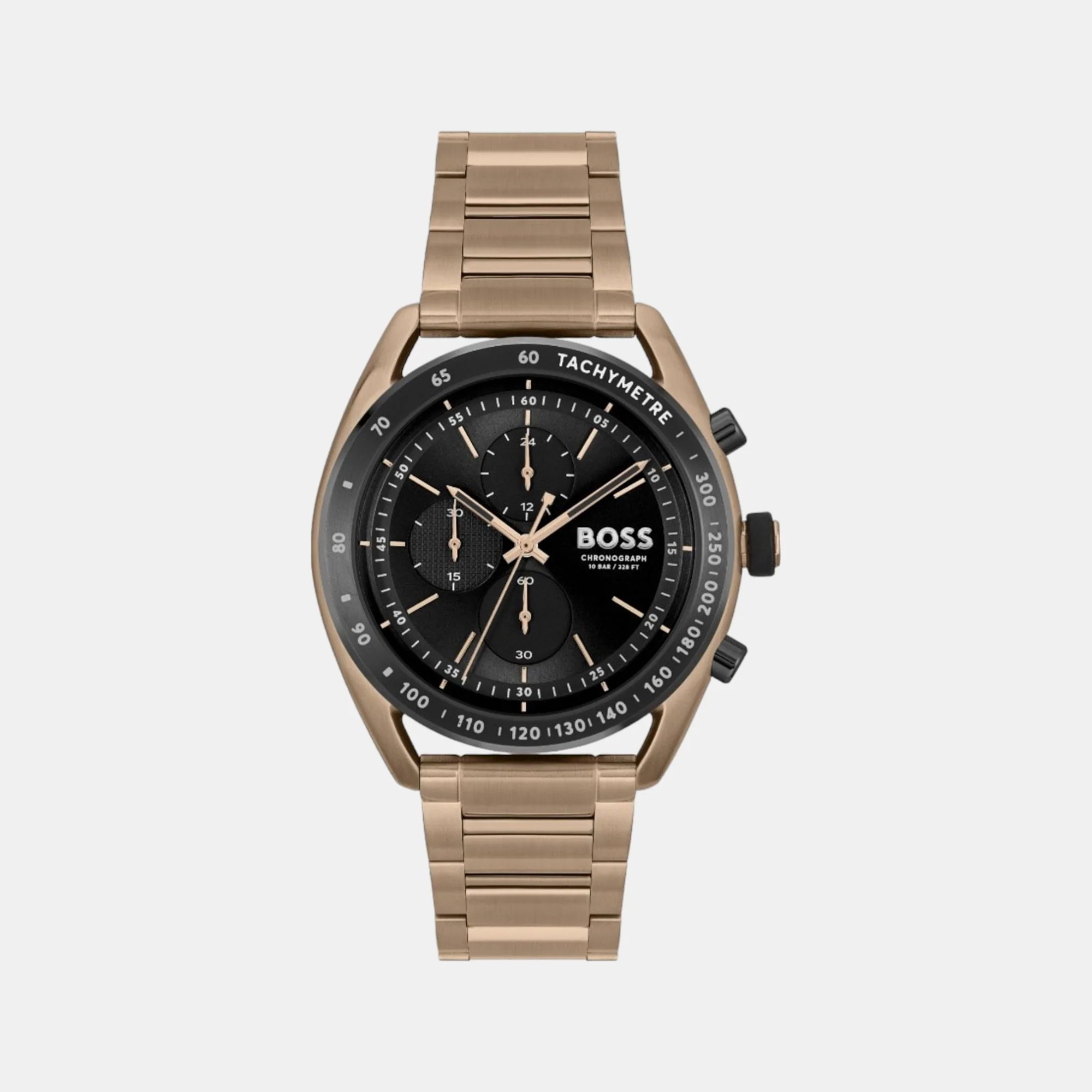 Center Court Men Quartz Black Dial Chronograph Stainless Steel Watch 1514027