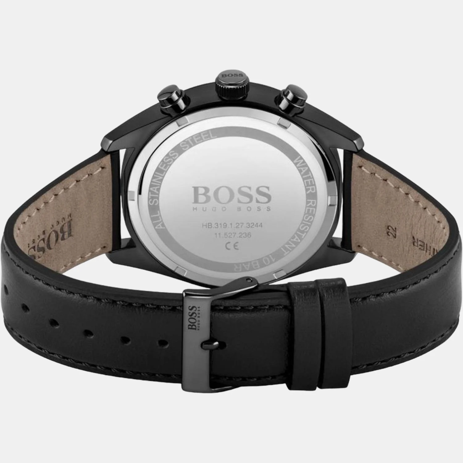 Champion Men Quartz Black Dial Chronograph Leather Watch 1513880 - Image 3