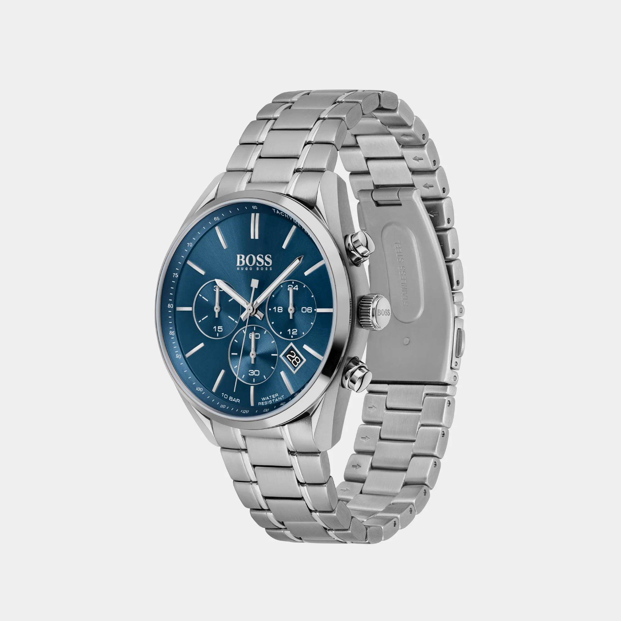 Champion Men Quartz Blue Dial Chronograph Stainless Steel Watch 1513818 - Image 3