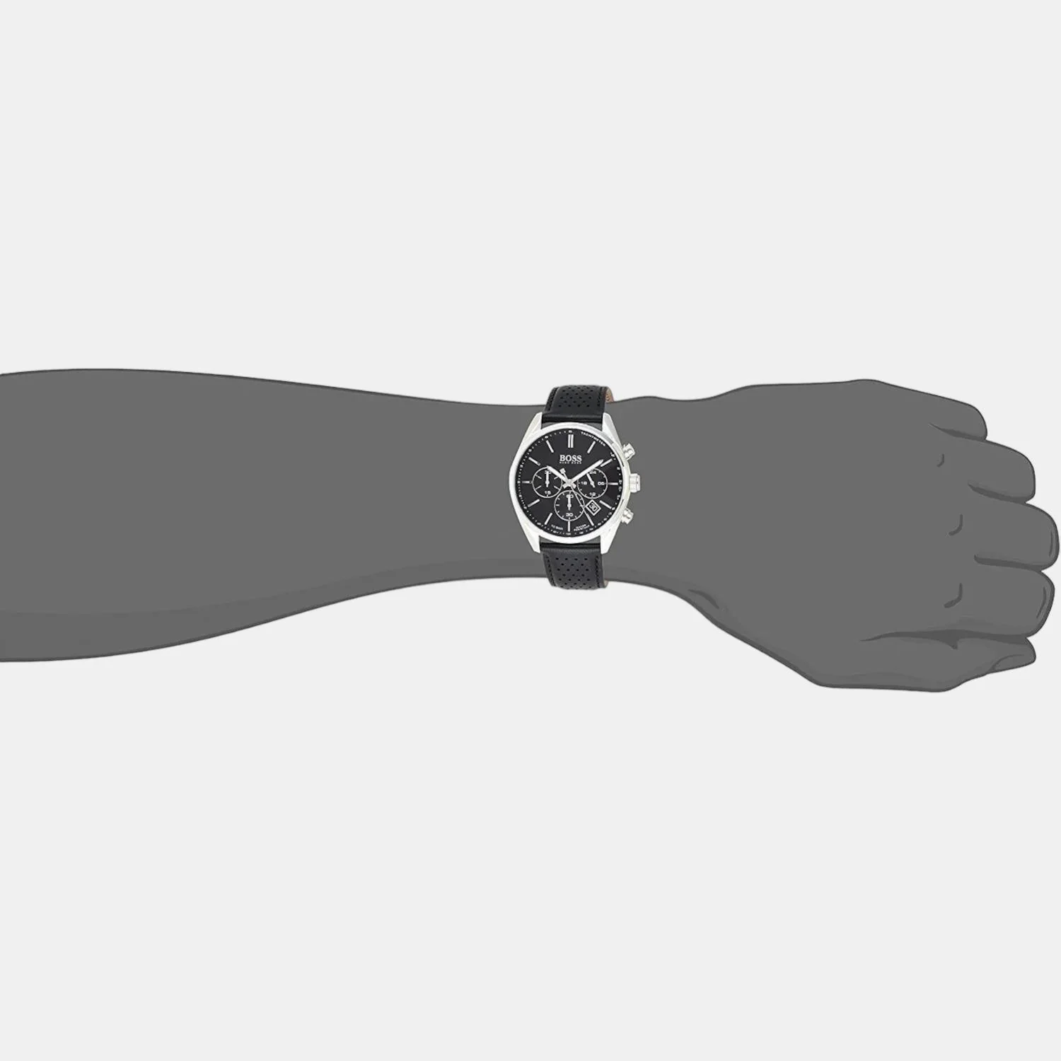 Champion Women Quartz Black Dial Chronograph Leather Watch 1513816 - Image 5