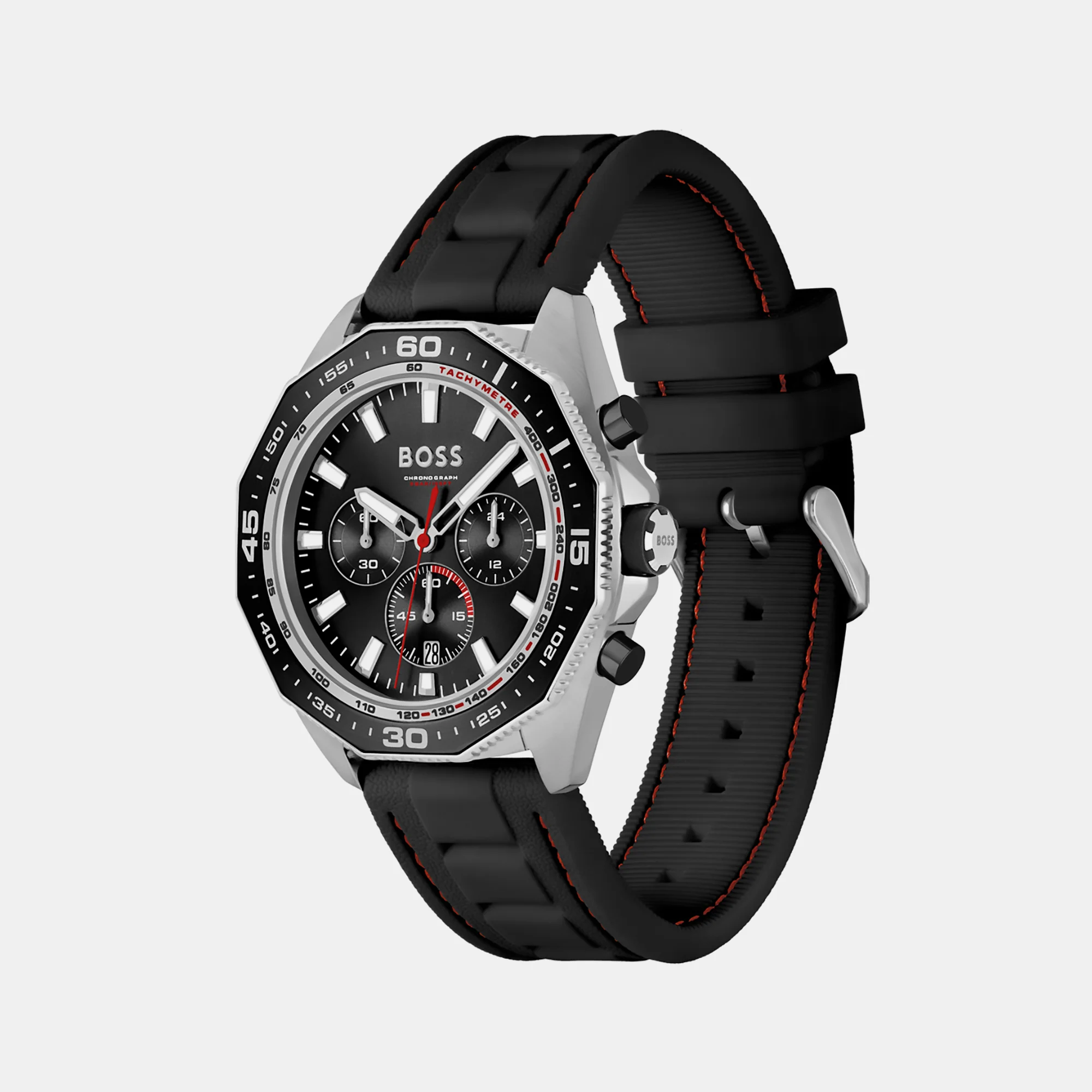 Energy Men Quartz Black Dial Chronograph Silicone Watch 1513969 - Image 2