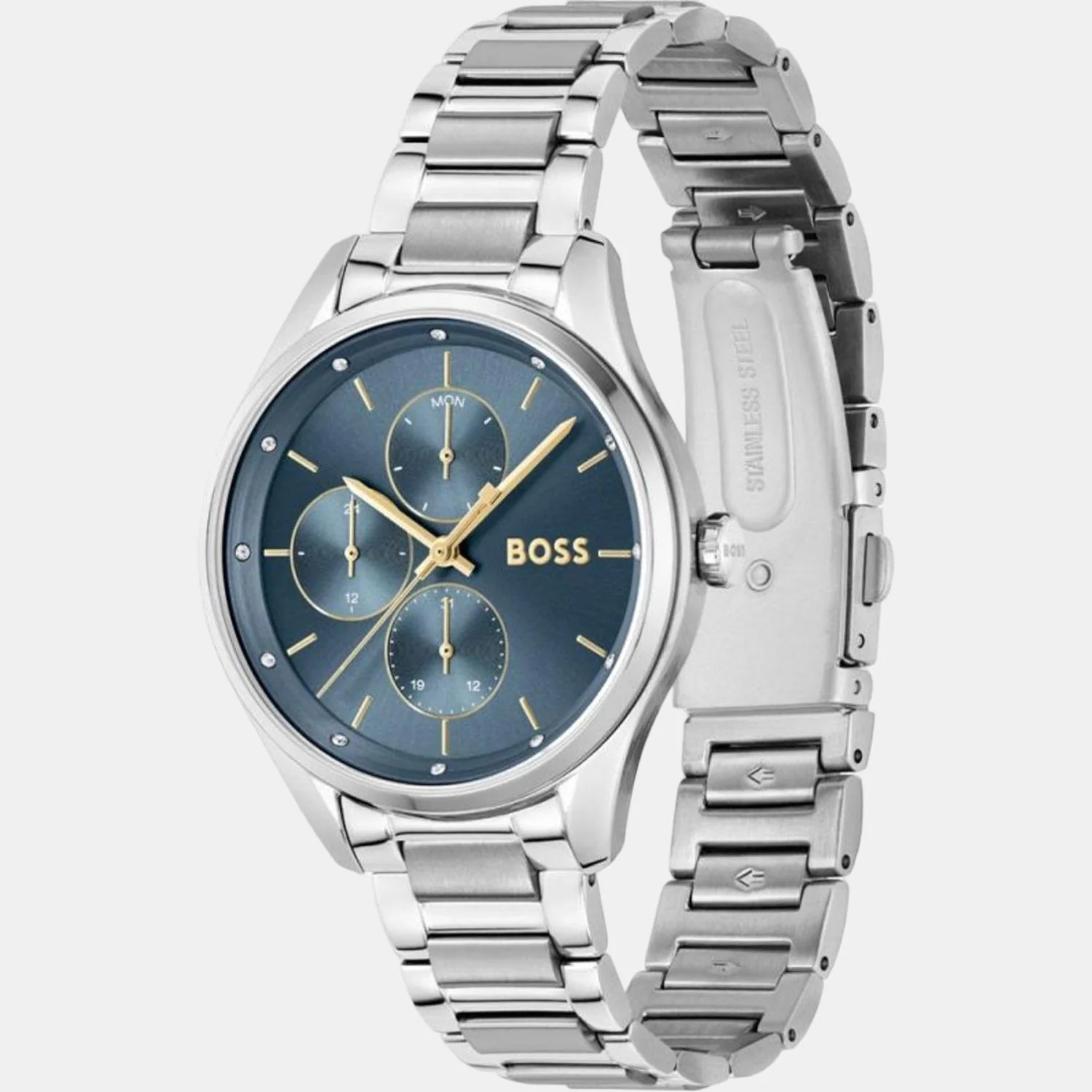 Grand Course Women Quartz Blue Dial Analog Stainless Steel Watch 1502583 - Image 8