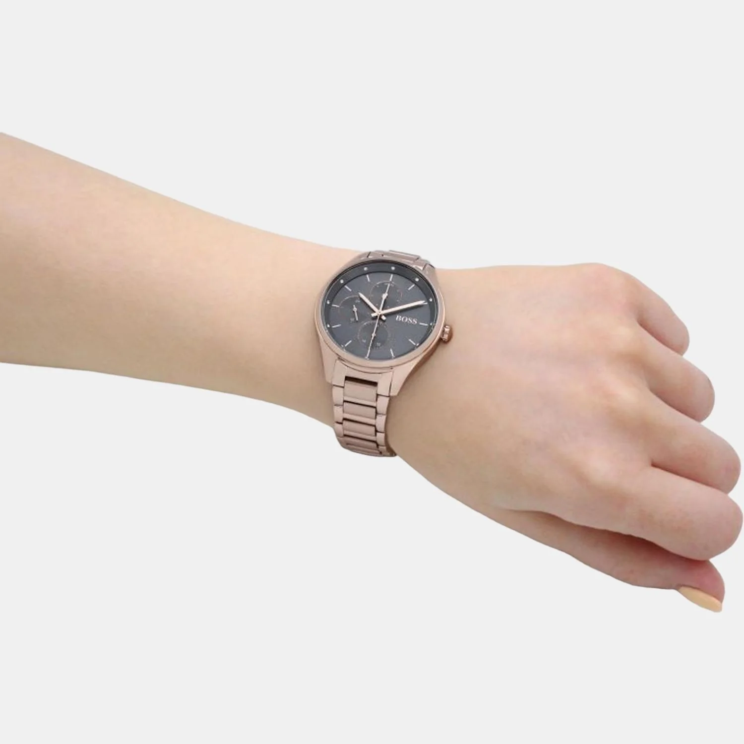 Grand Course Women Quartz Grey Dial Analog Stainless Steel Watch 1502603 - Image 4