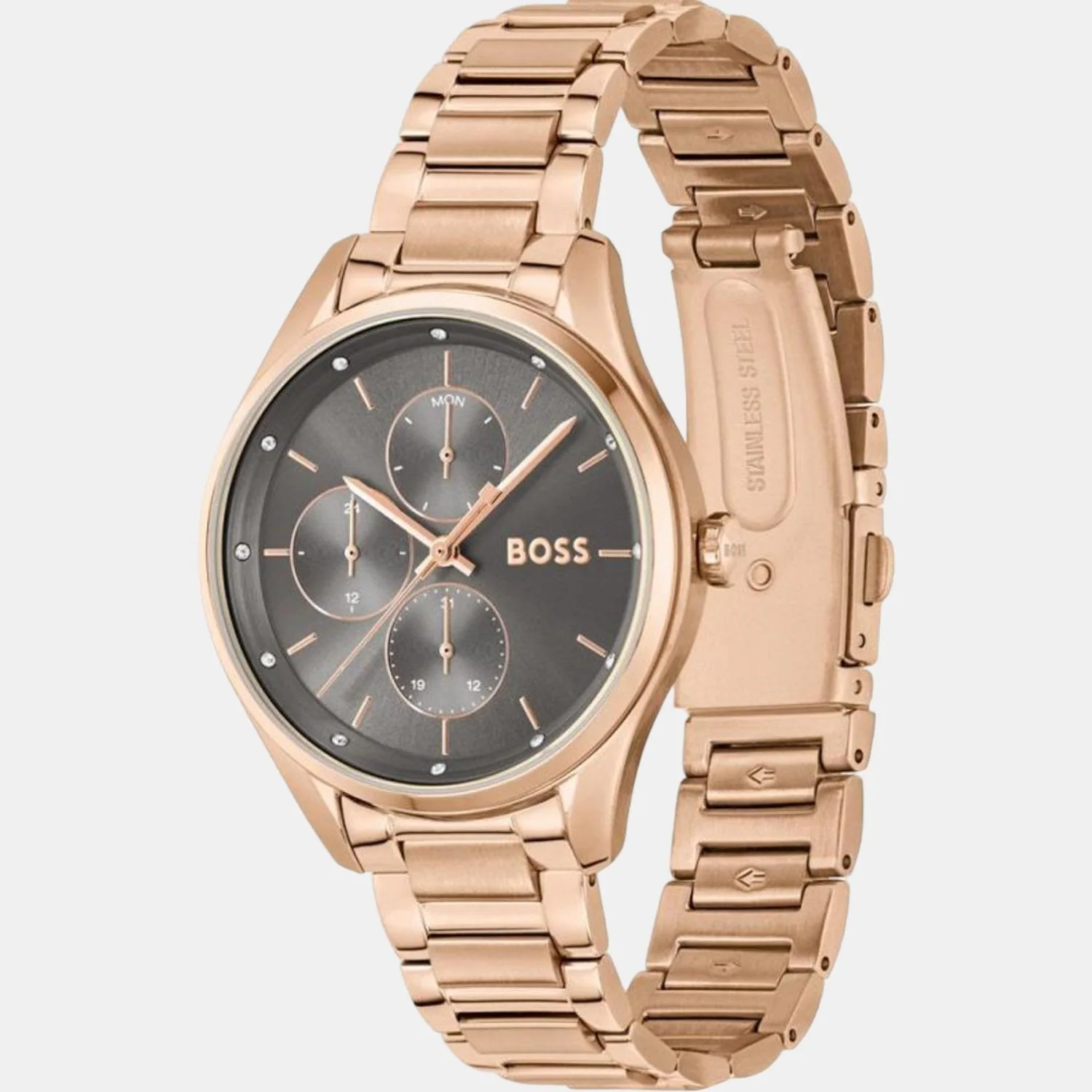 Grand Course Women Quartz Grey Dial Analog Stainless Steel Watch 1502603 - Image 8