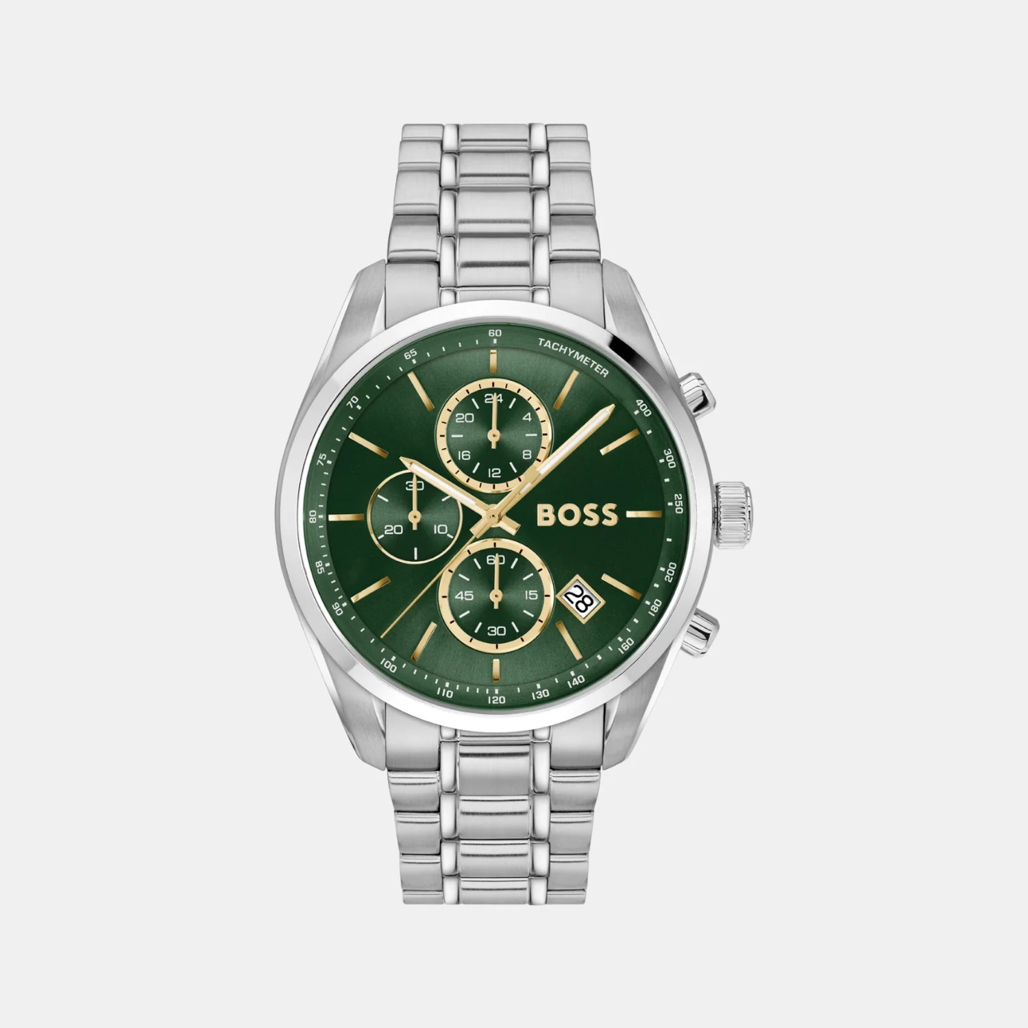 Grand Prix Men Quartz Green Dial Chronograph Stainless Steel Watch 1514266 - Image 2