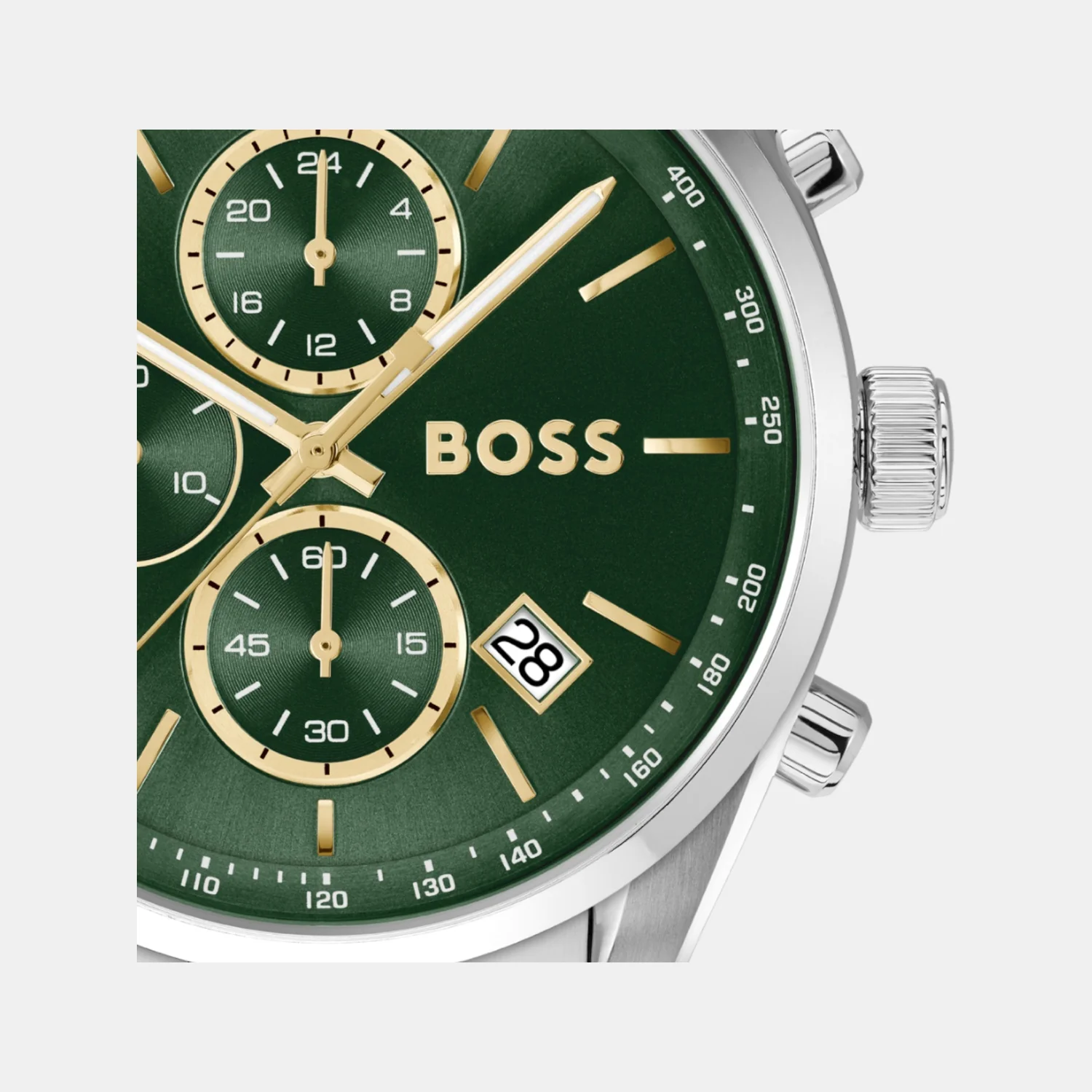 Grand Prix Men Quartz Green Dial Chronograph Stainless Steel Watch 1514266 - Image 5