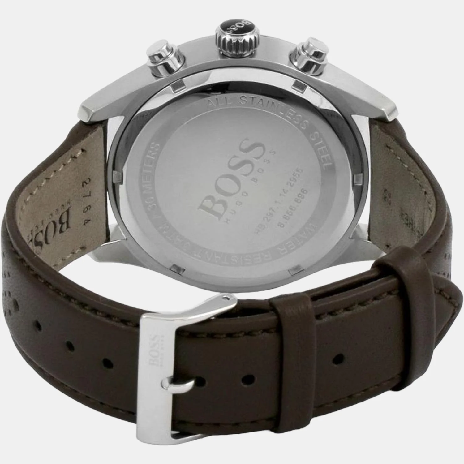 Grand Prix Men Quartz Grey Dial Chronograph Leather Watch 1513476 - Image 2