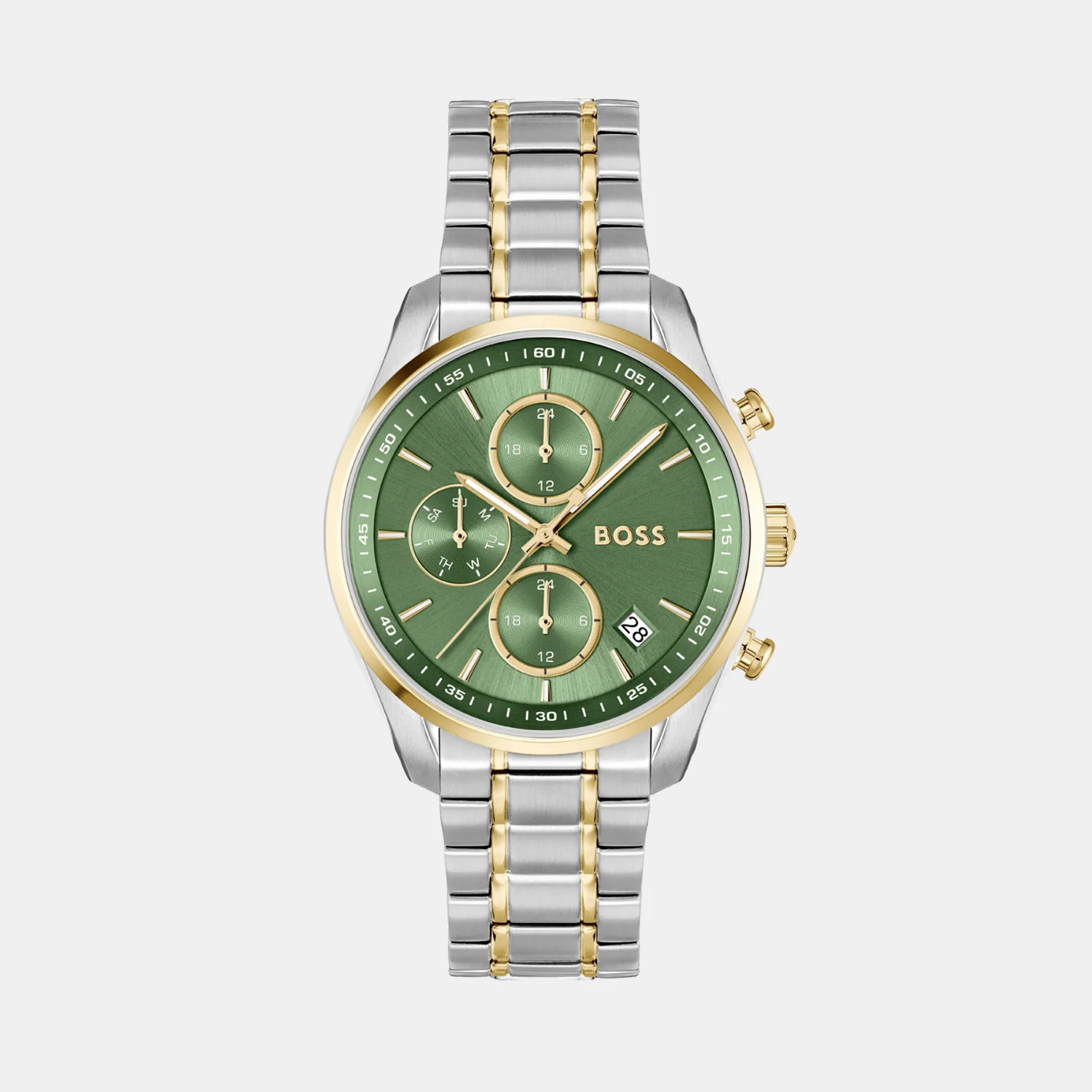 Grand Tour Women Quartz Green Dial Chronograph Stainless Steel Watch 1502766