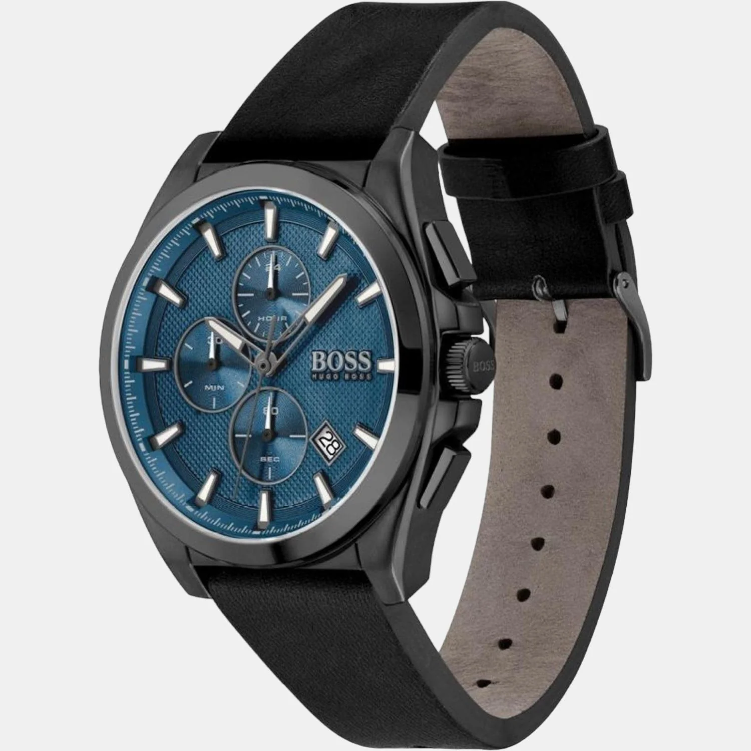 Grandmaster Women Quartz Black Dial Chronograph Leather Watch 1513883 - Image 2