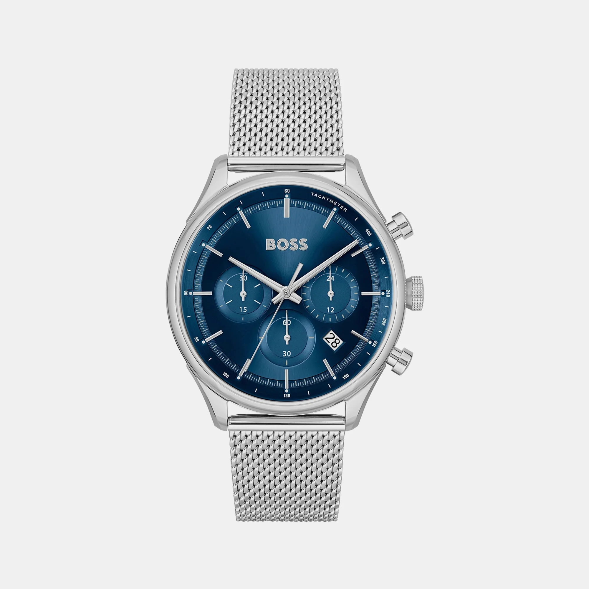 Gregor Men Quartz Blue Dial Chronograph Mesh Watch 1514052 - Image 2