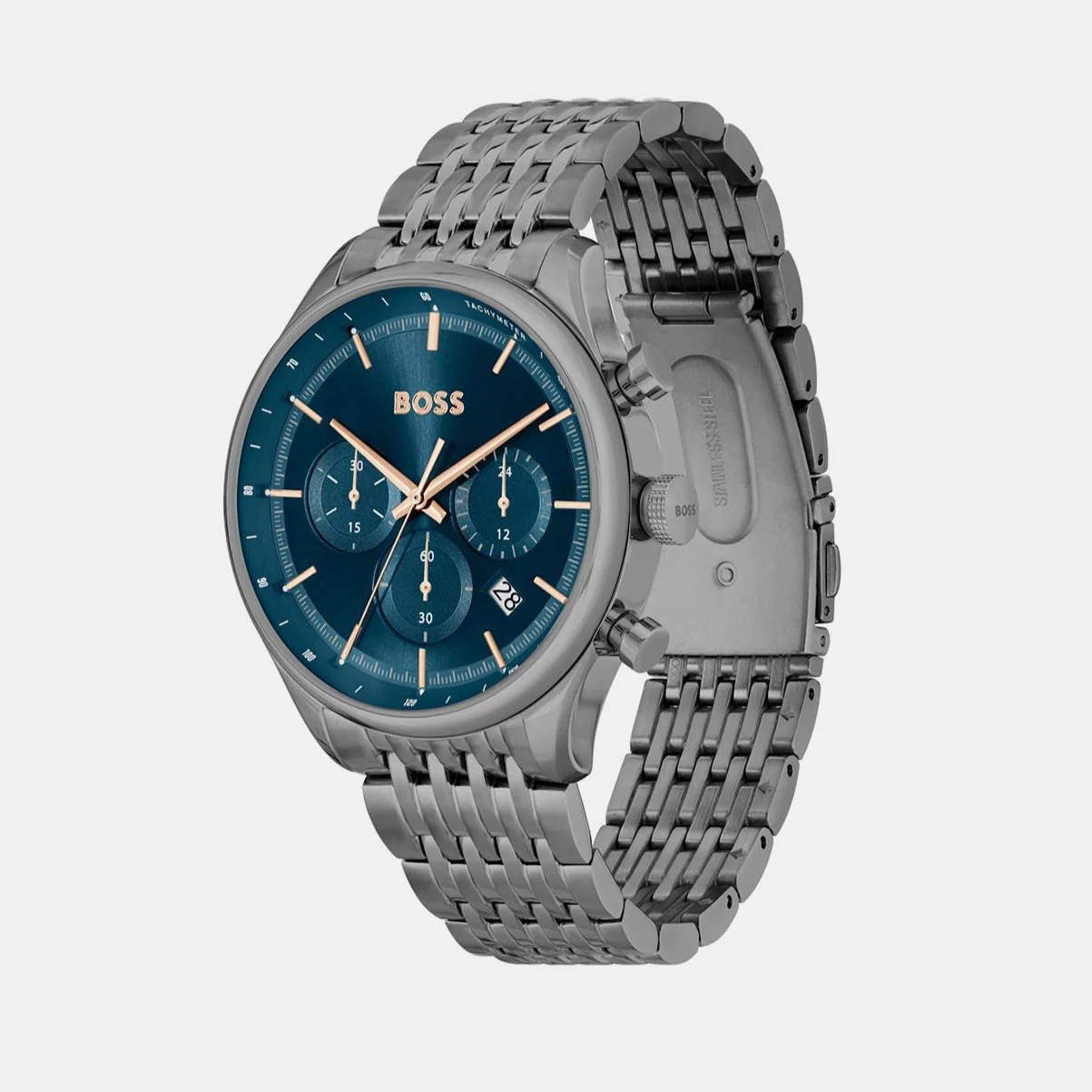 Gregor Men Quartz Blue Dial Chronograph Stainless Steel Watch 1514083 - Image 3