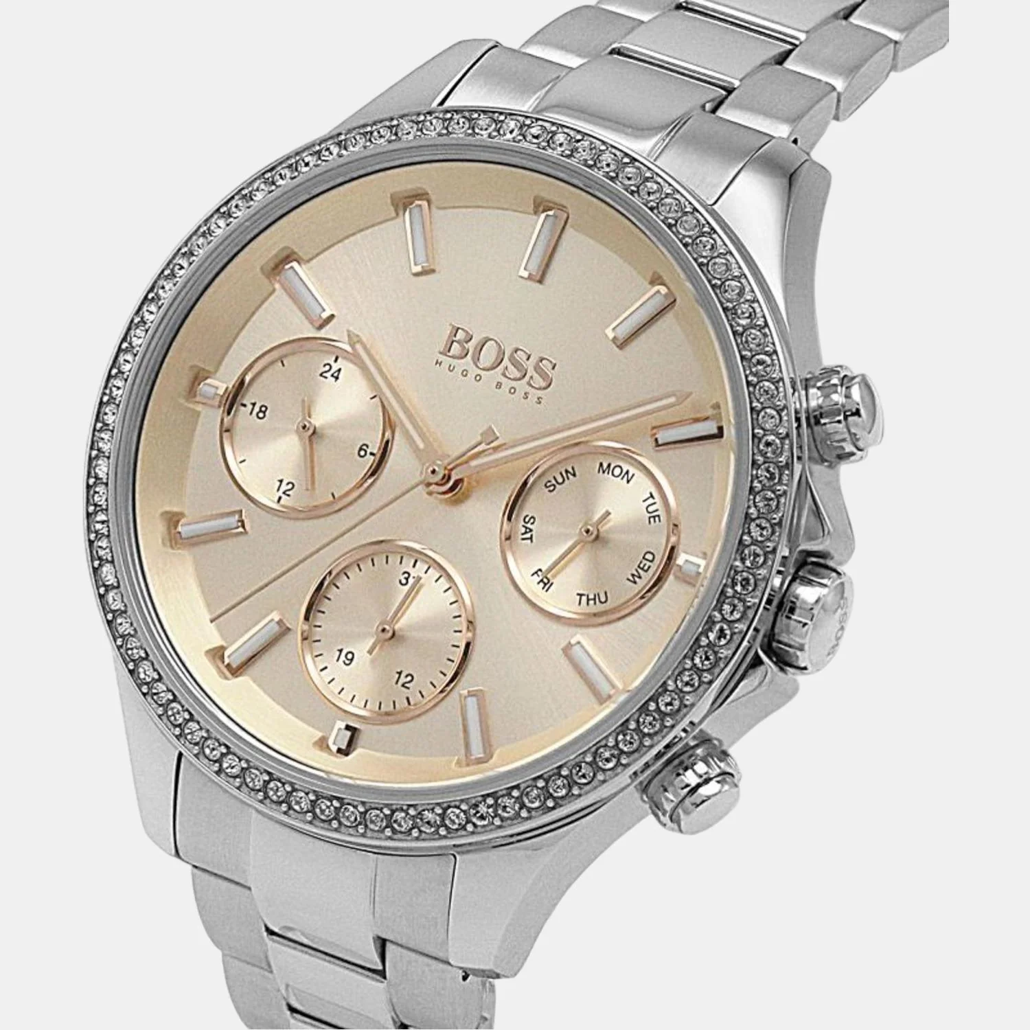Hera Women Quartz Pink Dial Chronograph Stainless Steel Watch 1502565 - Image 5
