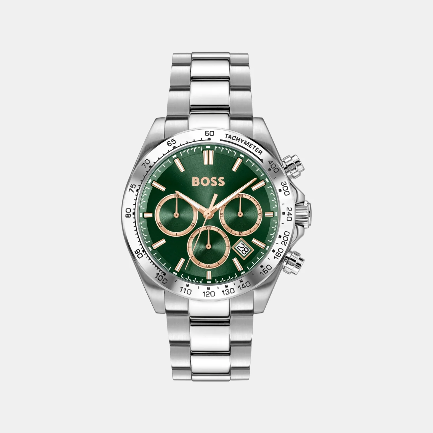 Hero 2.0 Men Quartz Green Dial Chronograph Stainless Steel Watch 1514268 - Image 2