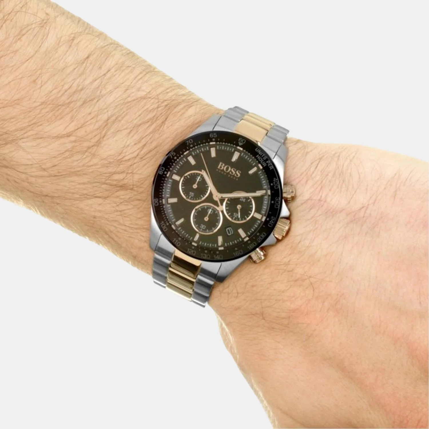 Hero Men Quartz Black Dial Chronograph Stainless Steel Watch 1513757 - Image 7