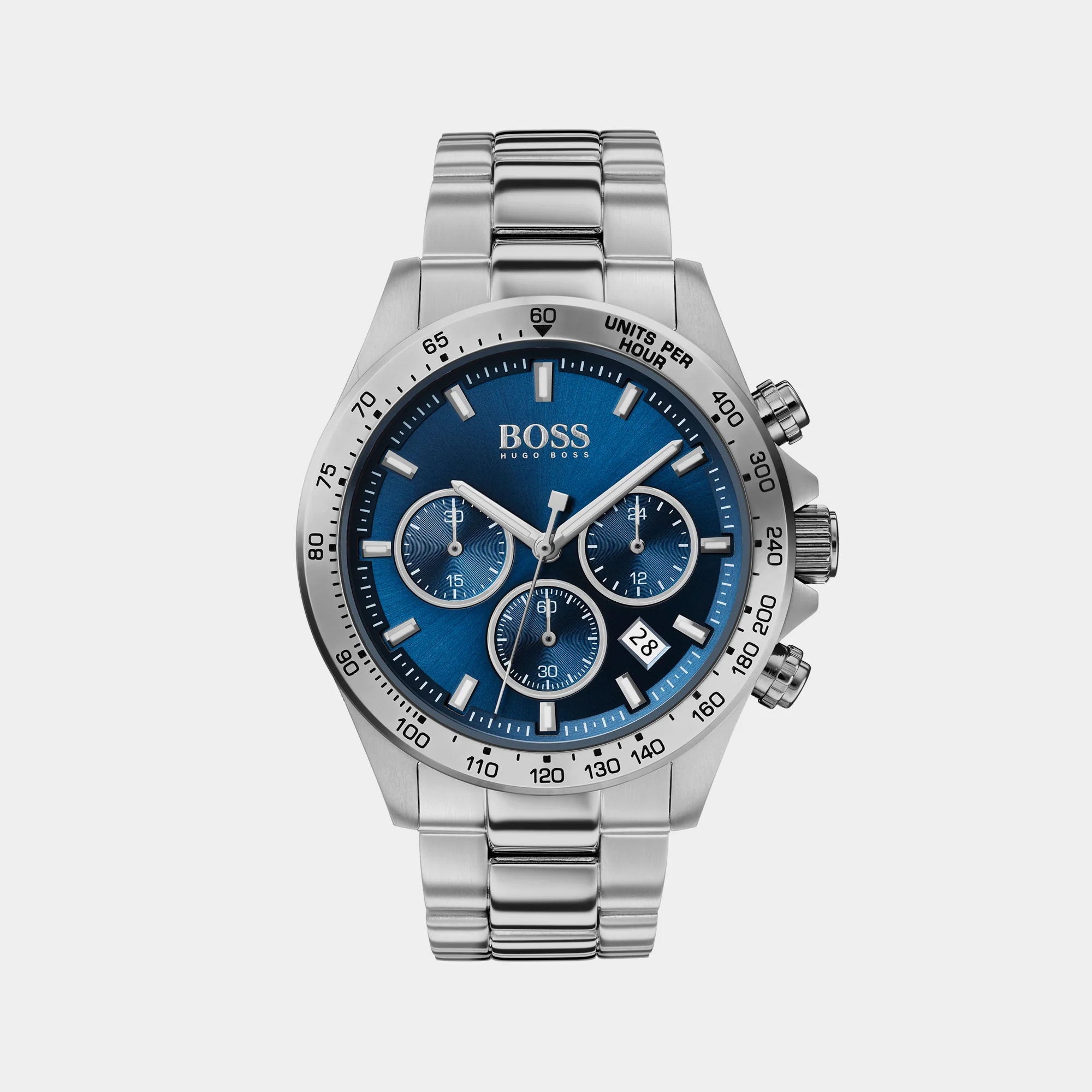 Hero Men Quartz Blue Dial Chronograph Stainless Steel Watch 1513755