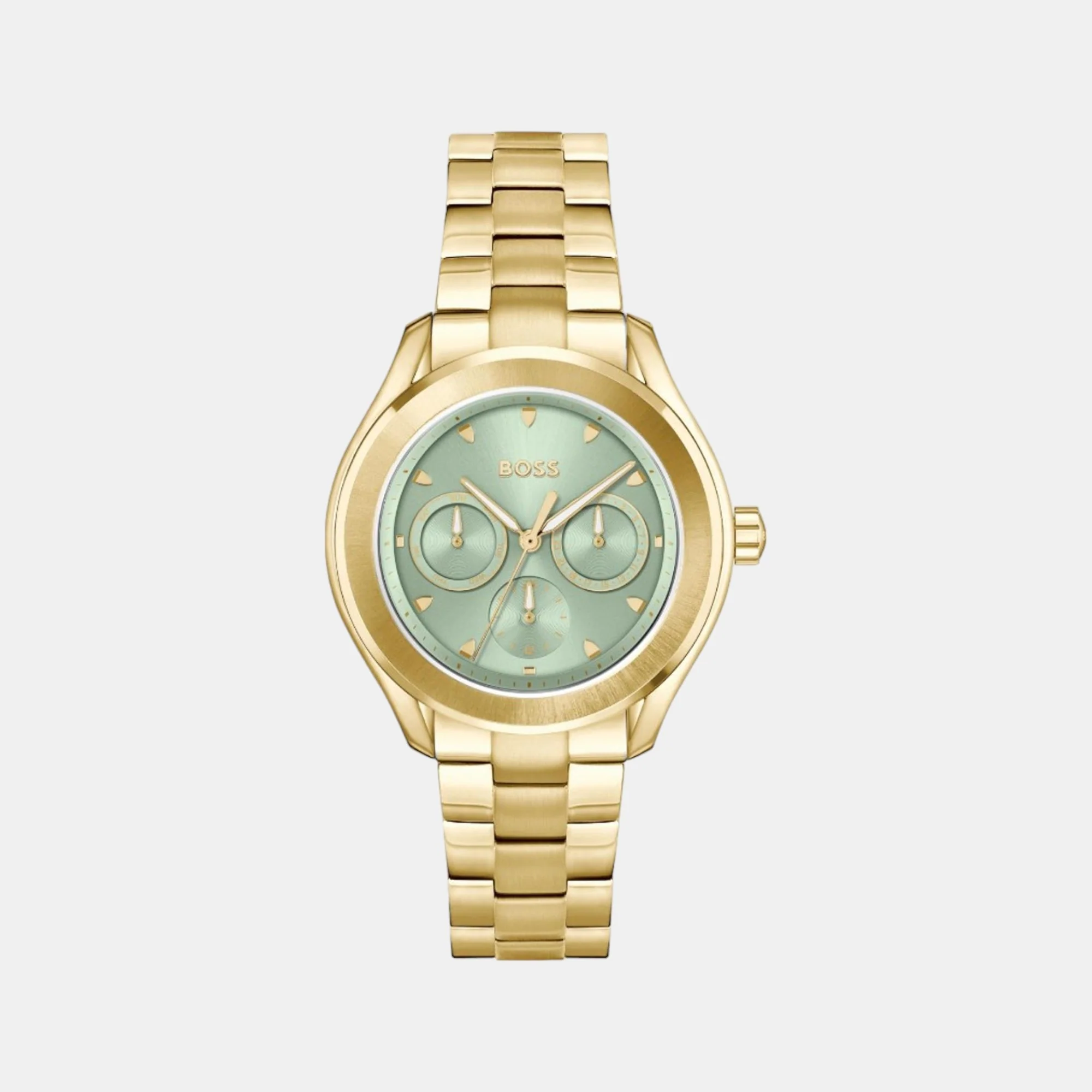 Lida Women Quartz Green Dial Multi-Function Stainless Steel Watch 1502745