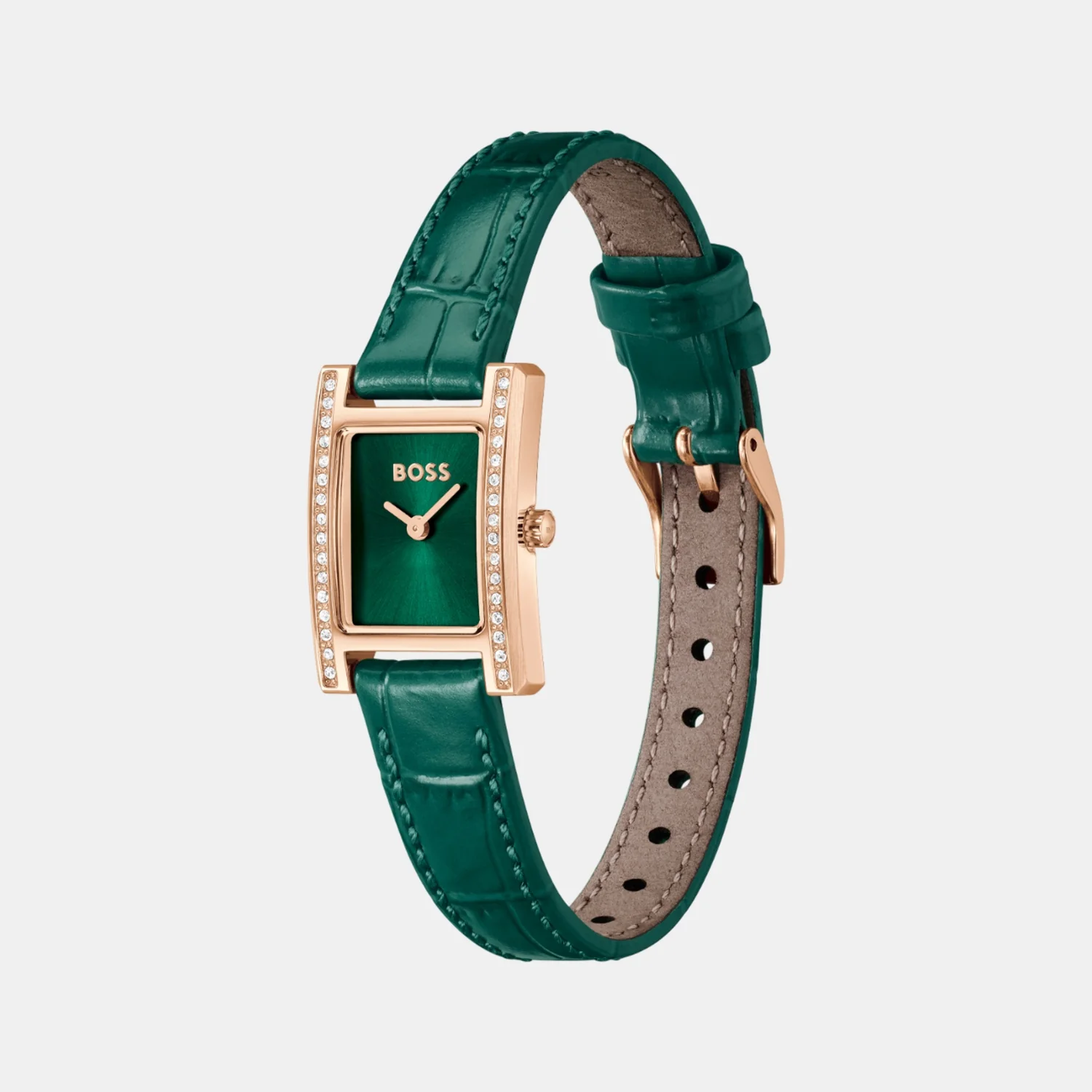 Lucy Precious Women Quartz Green Dial Analog Leather Watch 1502814 - Image 3