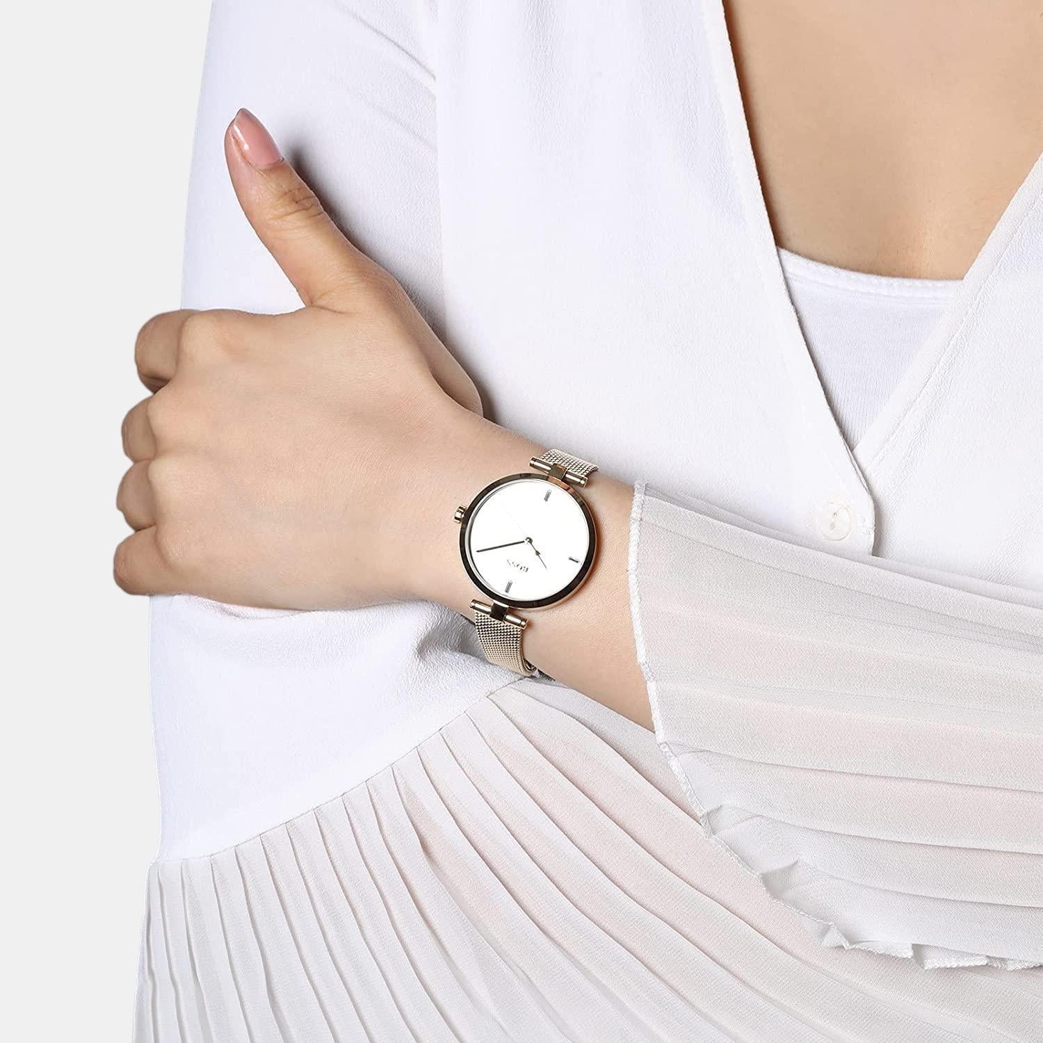 Majesty Women Quartz Silver Dial Analog Mesh Watch 1502586 - Image 4