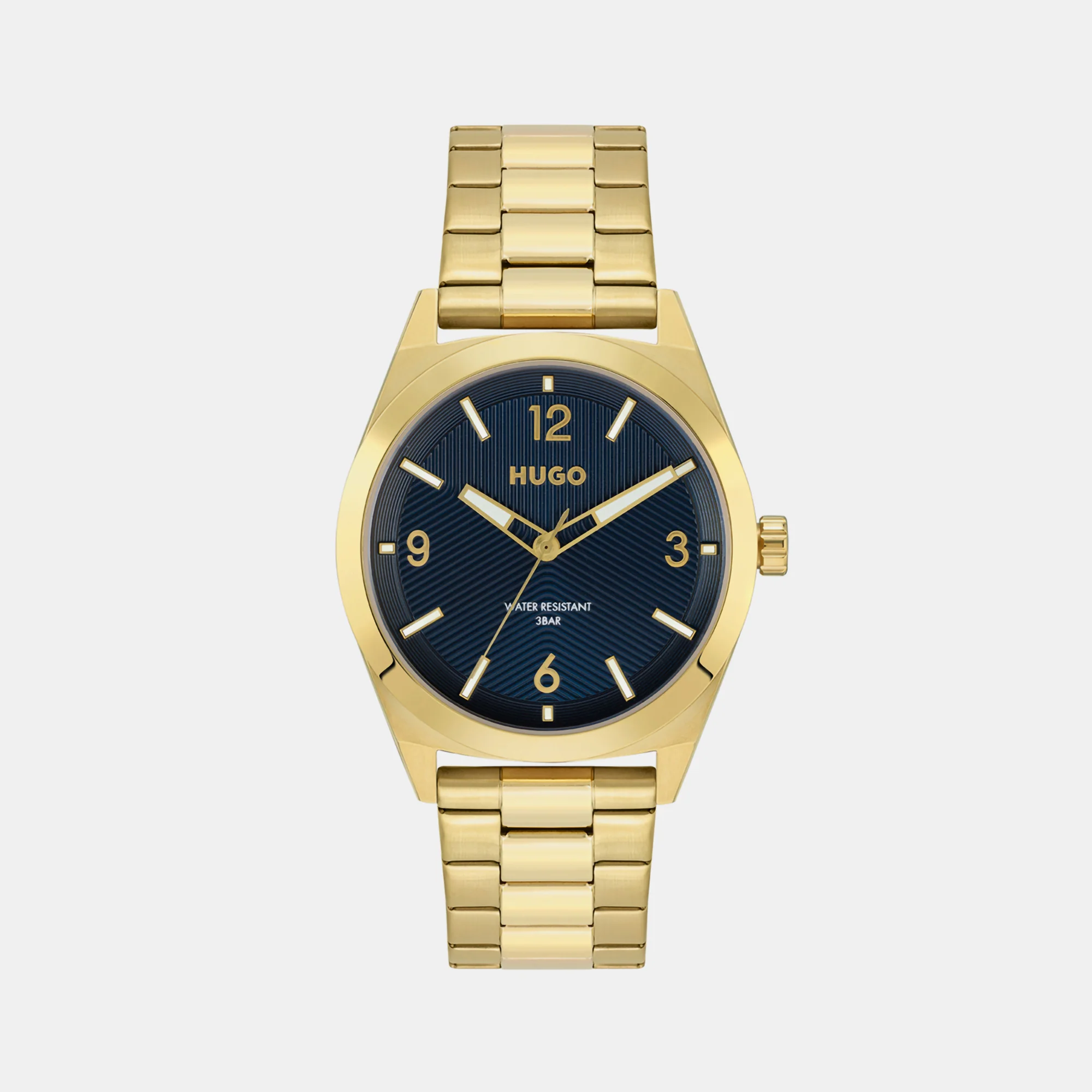Make Men Quartz Blue Dial Analog Stainless Steel Watch 1530252