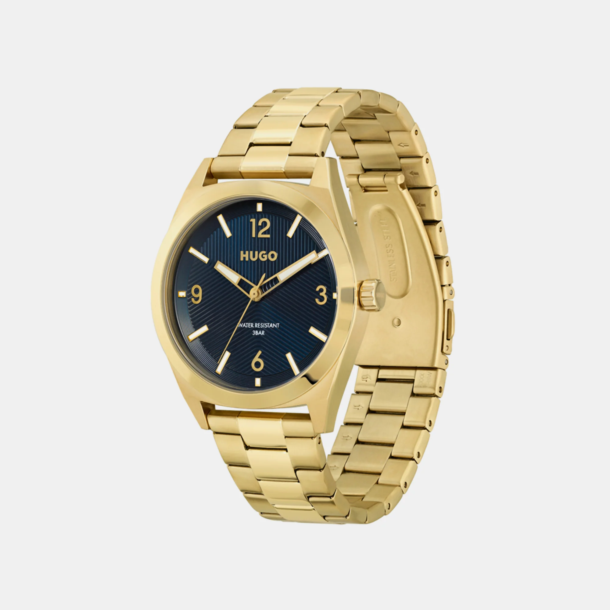 Make Men Quartz Blue Dial Analog Stainless Steel Watch 1530252 - Image 2