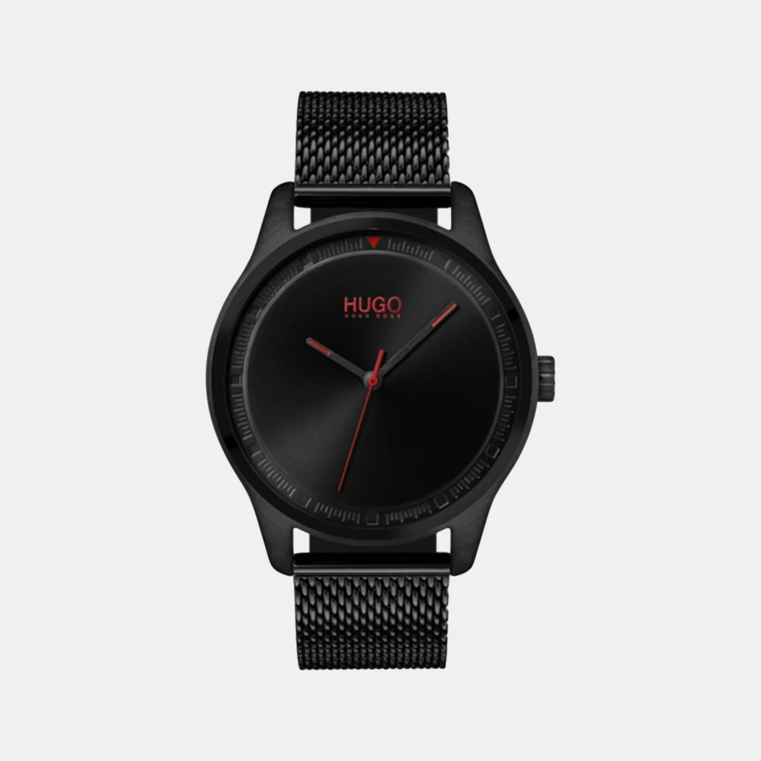 Move Men Quartz Black Dial Analog Stainless Steel Watch 1530044