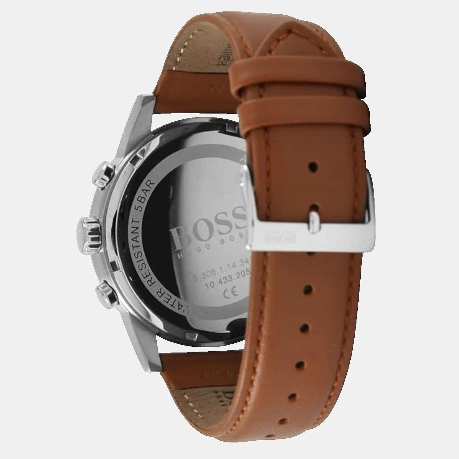 Navigator Men Quartz Black Dial Chronograph Leather Watch 1570097 - Image 3