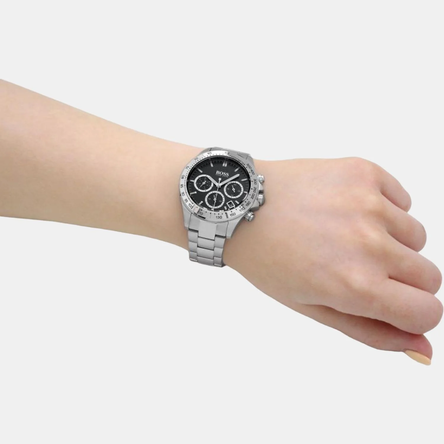 Novia Women Quartz Black Dial Chronograph Stainless Steel Watch 1502614 - Image 8