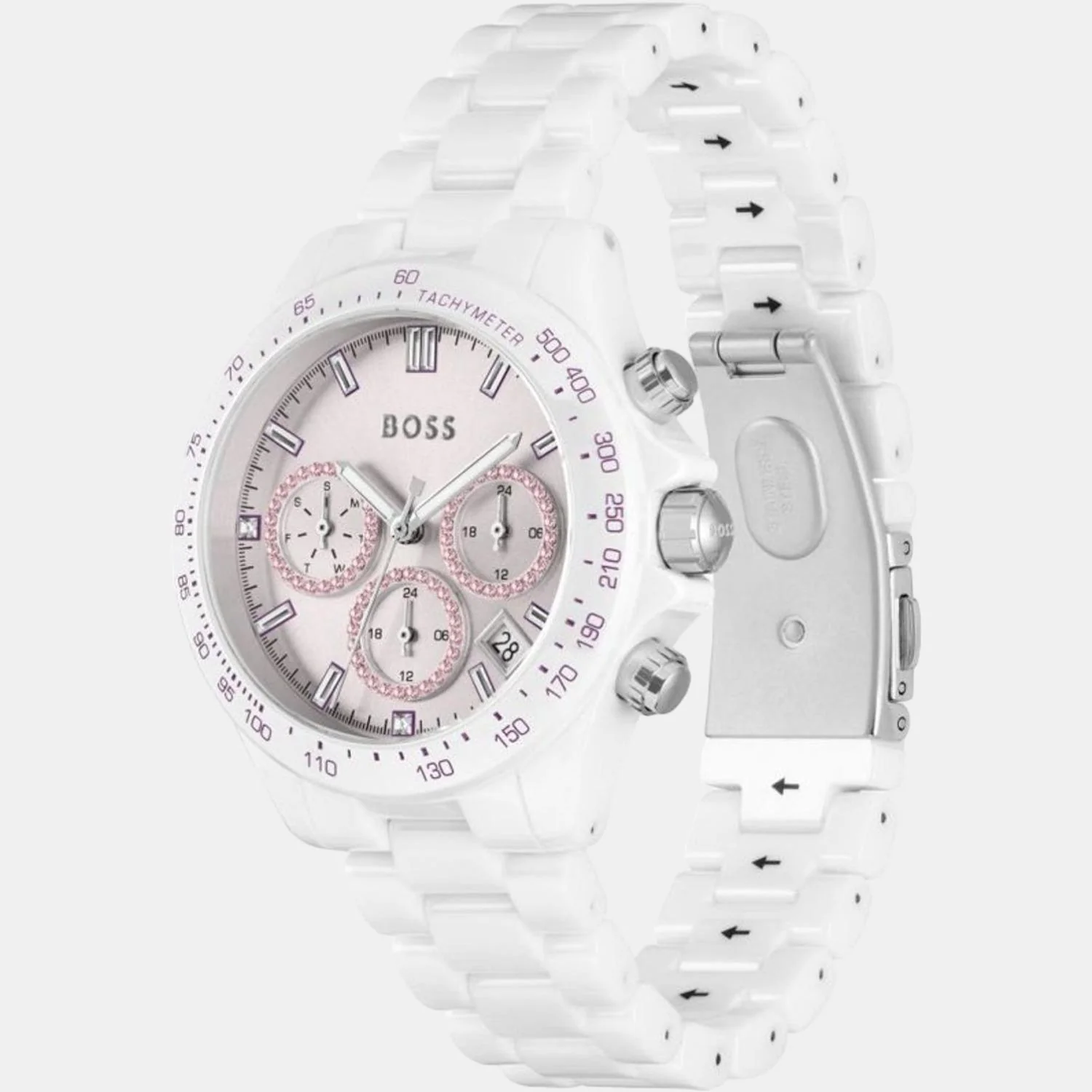 Novia Women Quartz Grey Dial Chronograph Ceramic Watch 1502632 - Image 3