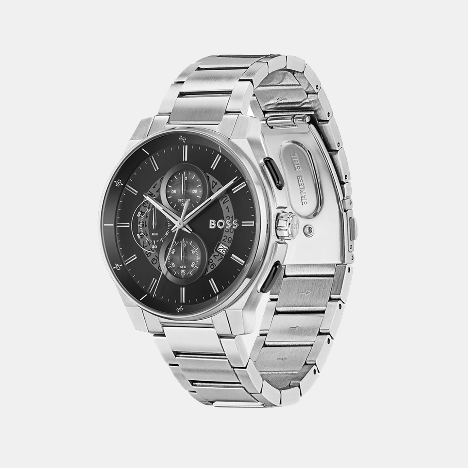 Peak 2.0 Men Quartz Black Dial Chronograph Stainless Steel Watch 1514191 - Image 2
