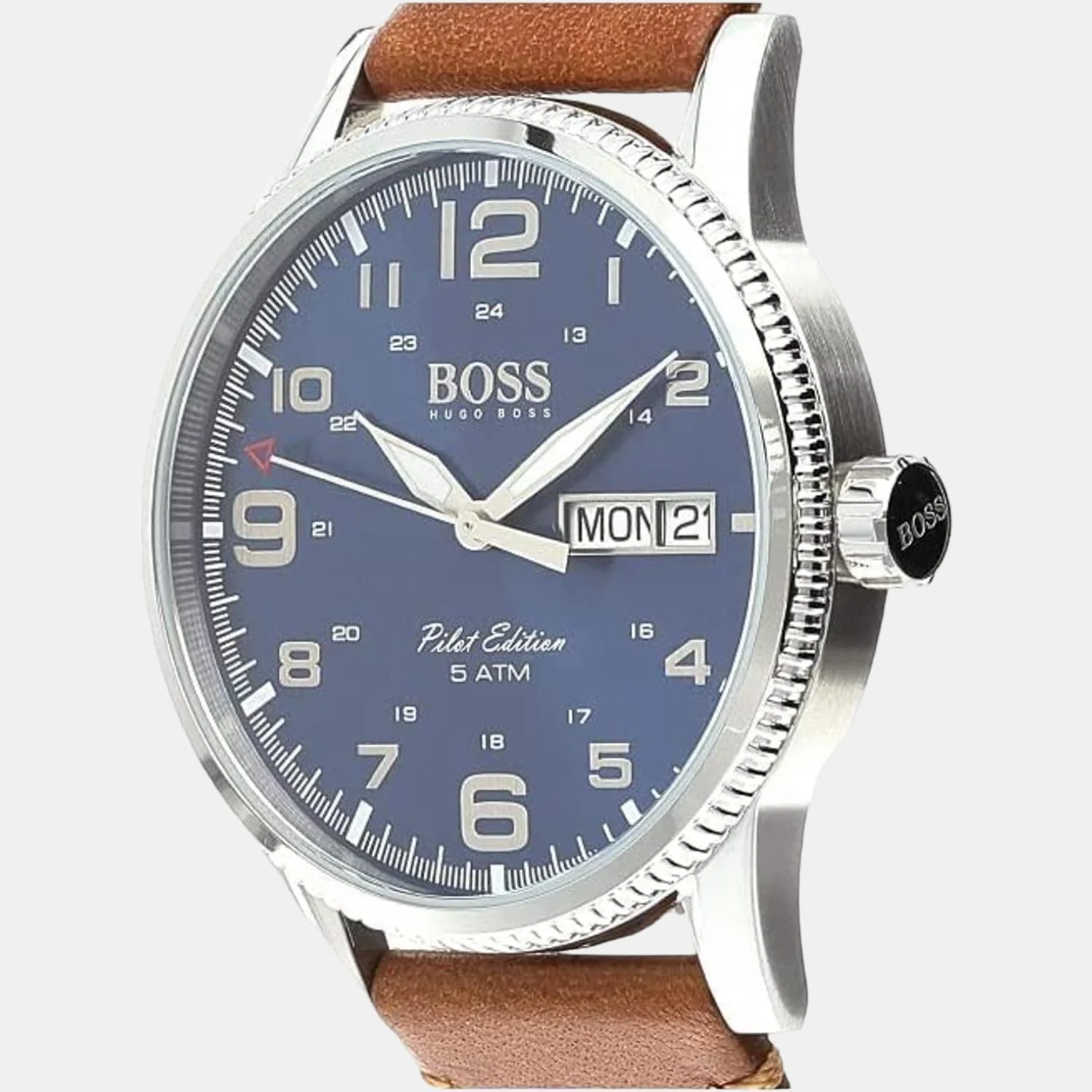 Pilot Vintage Men Quartz Blue Dial Analog Leather Watch 1513331 - Image 3