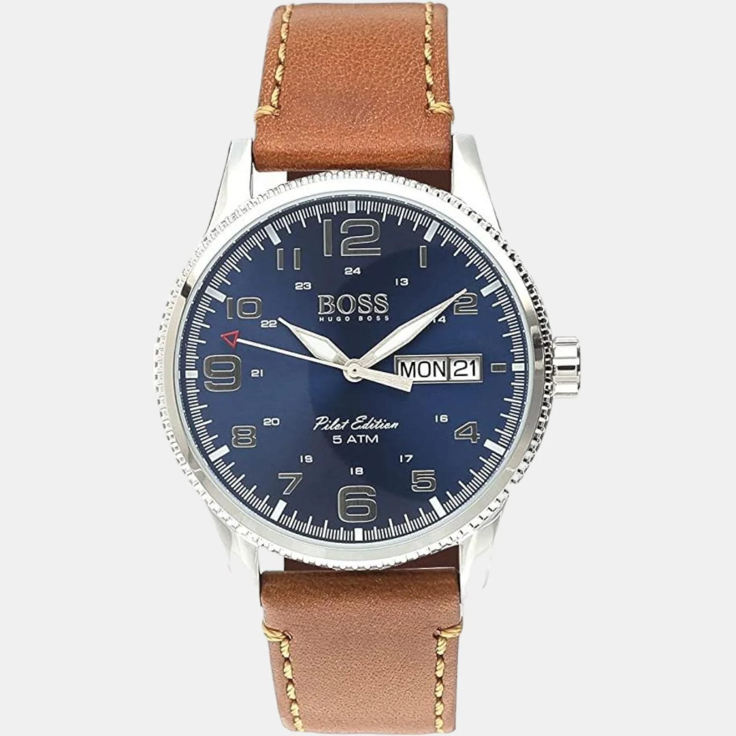 Pilot Vintage Men Quartz Blue Dial Analog Leather Watch 1513331 - Image 4