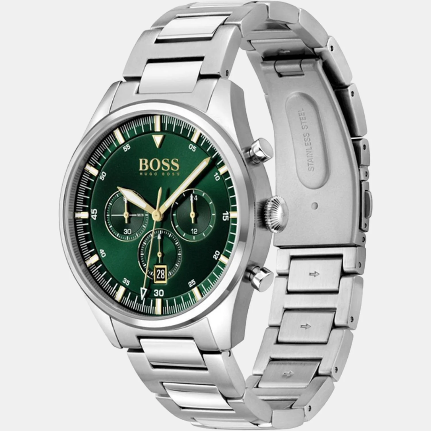 Pioneer Men Quartz Green Dial Chronograph Stainless Steel Watch 1513868 - Image 3