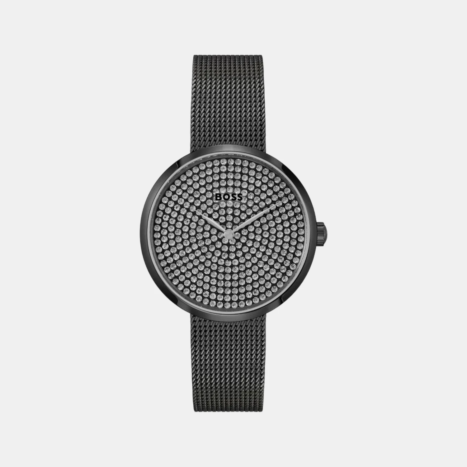 Praise Women Quartz Black Dial Analog Stainless Steel Watch 1502658