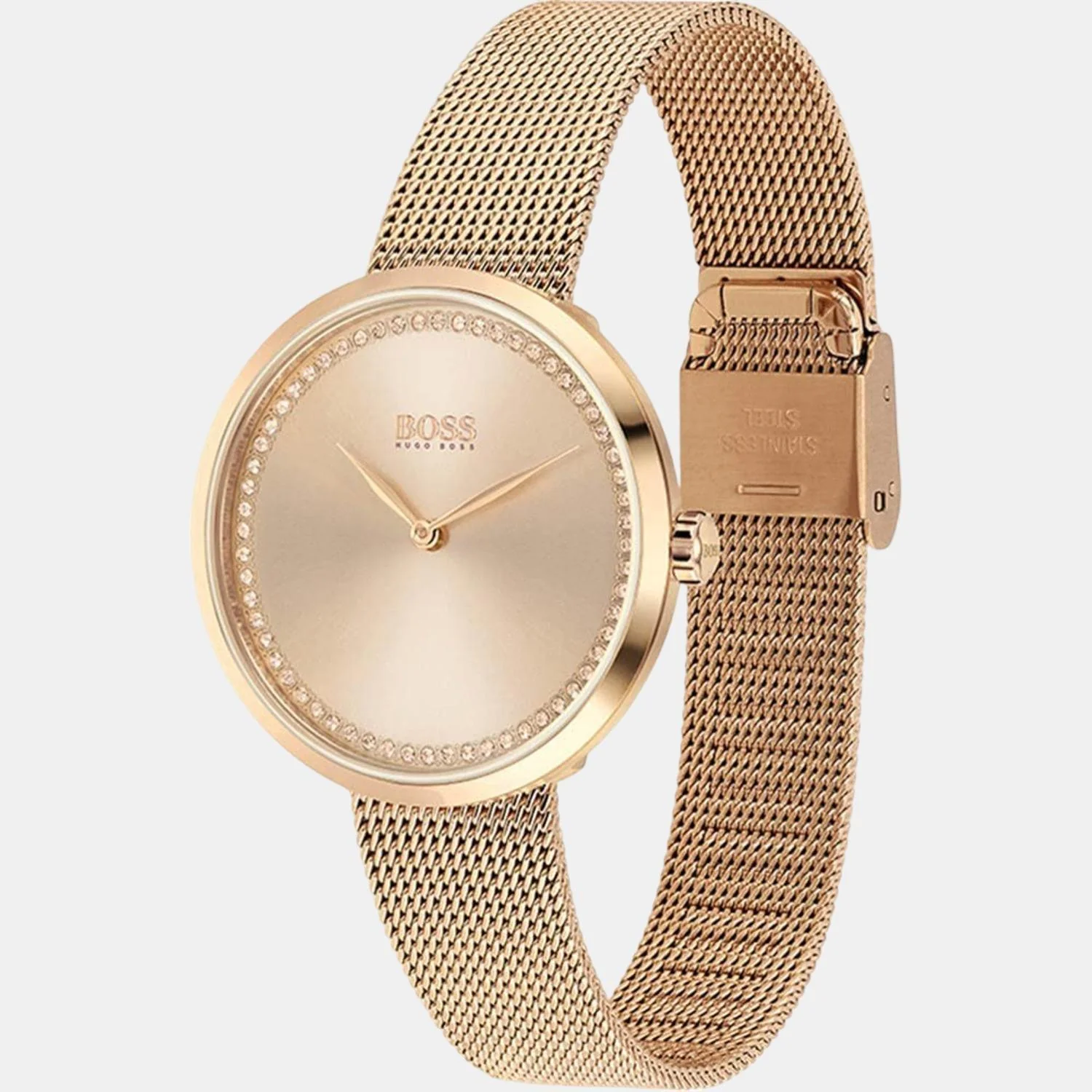Praise Women Quartz Rose Gold Dial Analog Stainless Steel Watch 1502548 - Image 5