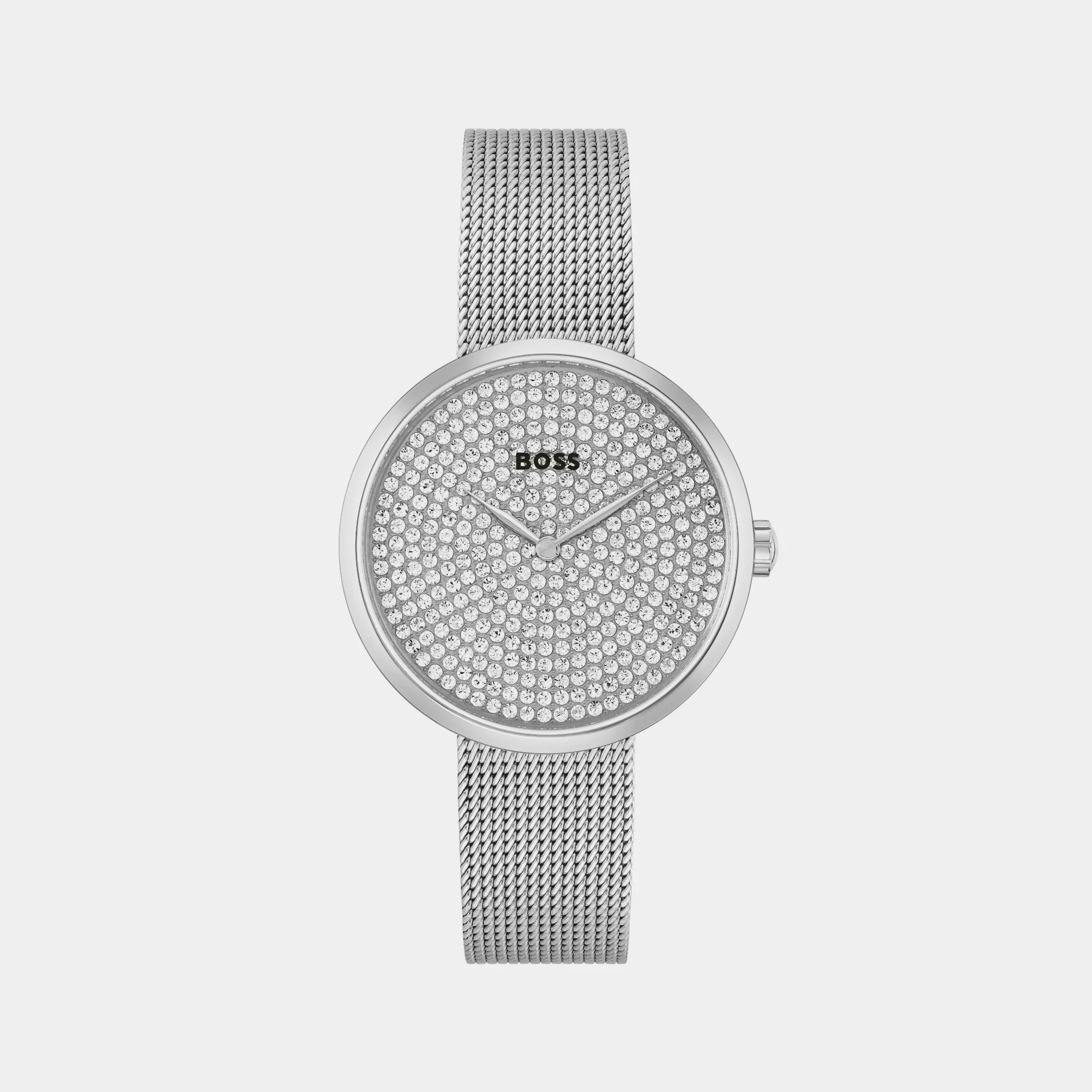 Praise Women Quartz Silver Dial Analog Mesh Watch 1502657